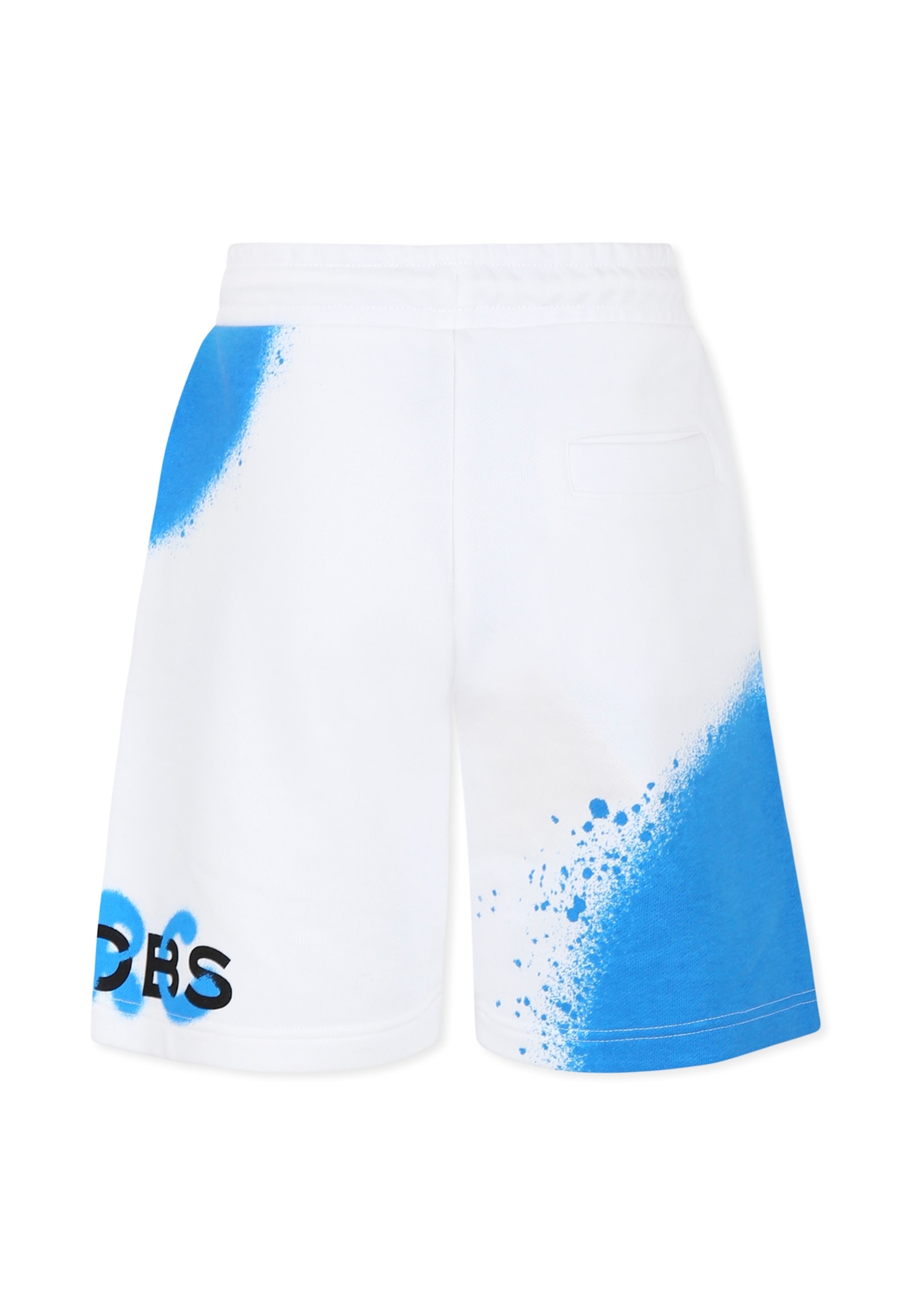 Marc Jacobs Teen Boys White Cotton Spray Paint Shorts In White