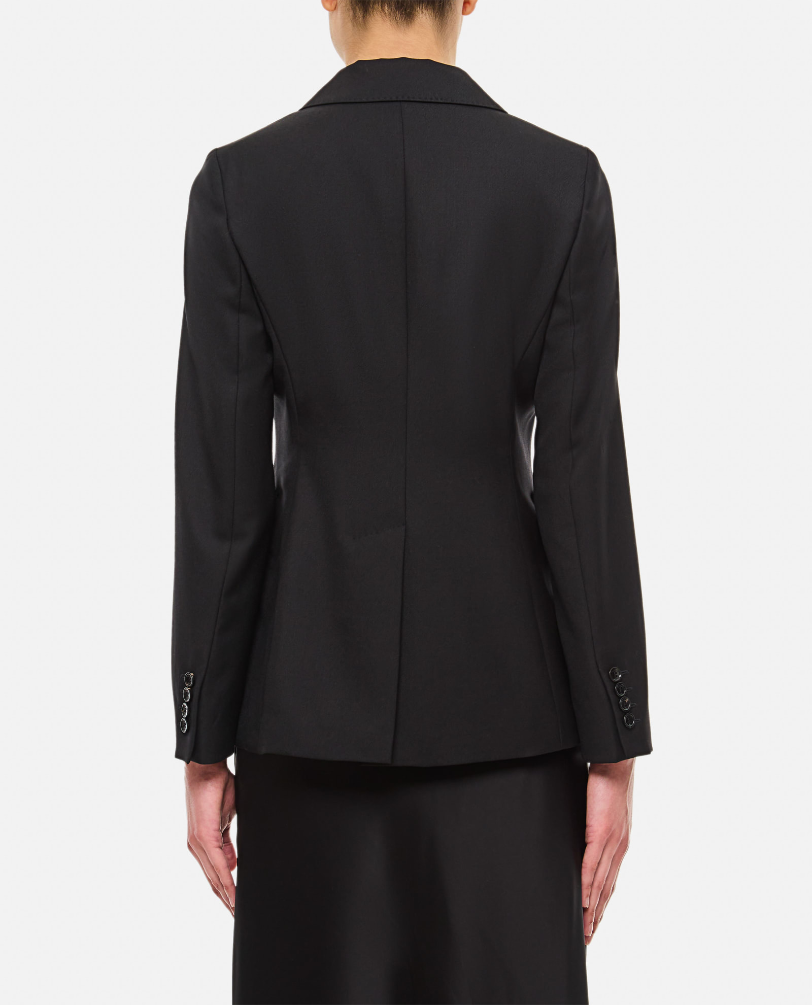 Shop Max Mara Osanna Long Sleeve Jacket In Black