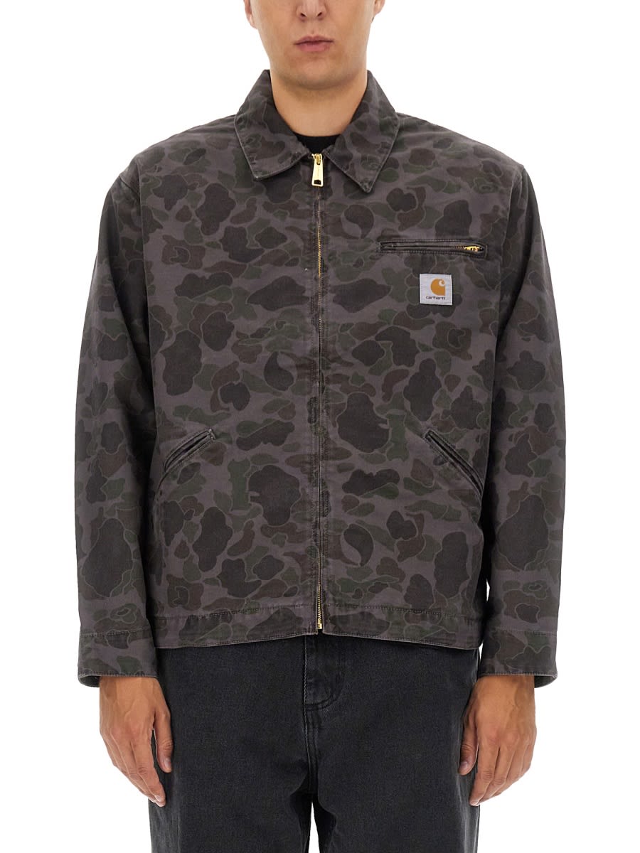 Shop Carhartt Detroit Jacket In Grey