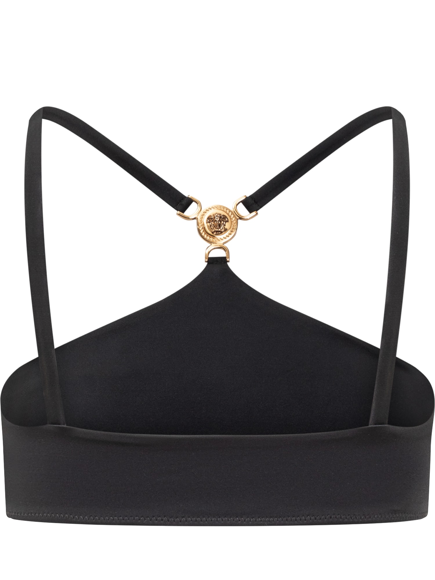 Shop Versace Bikini Top In Black