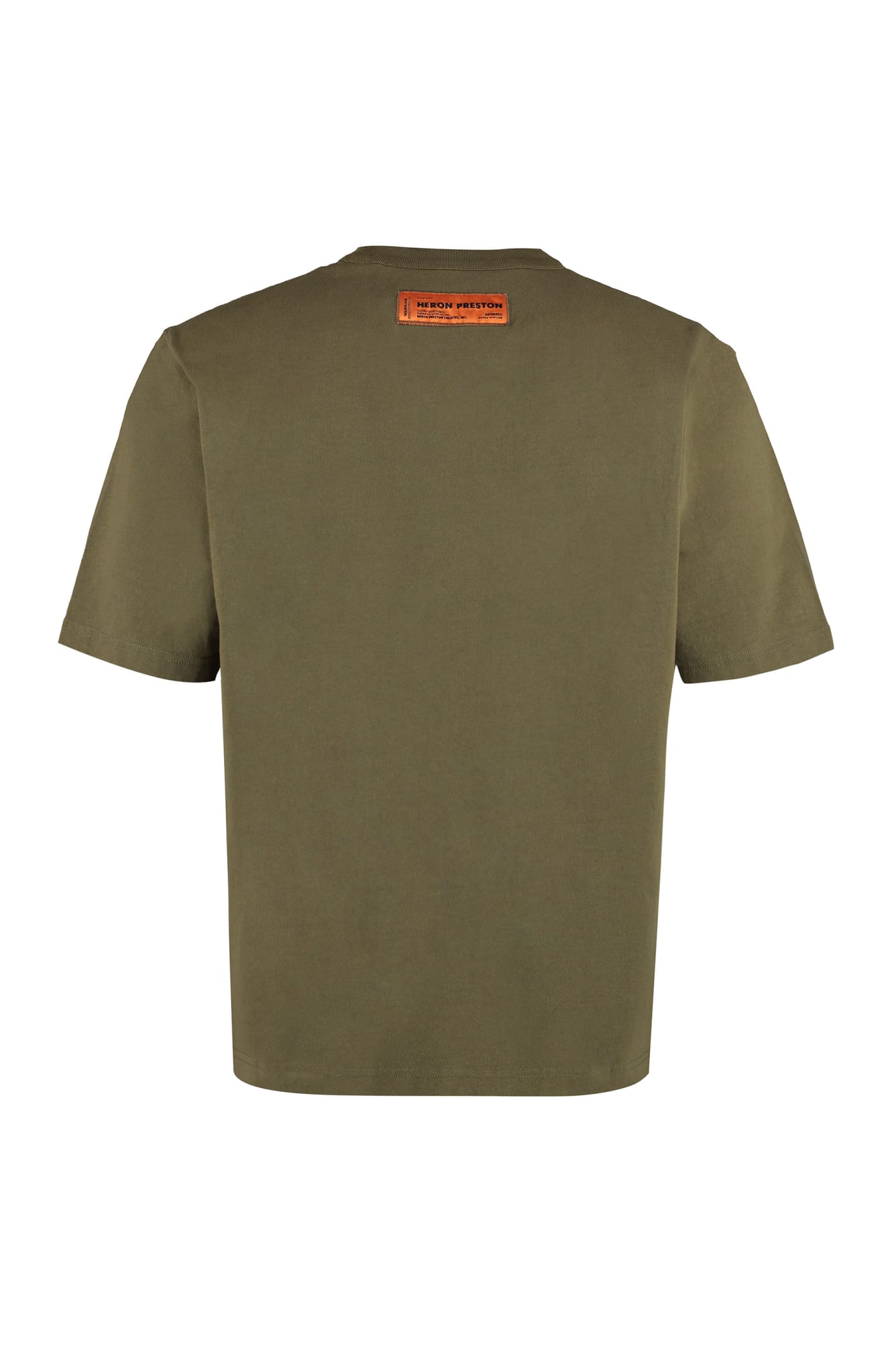 Shop Heron Preston Cotton Crew-neck T-shirt In Dark Green