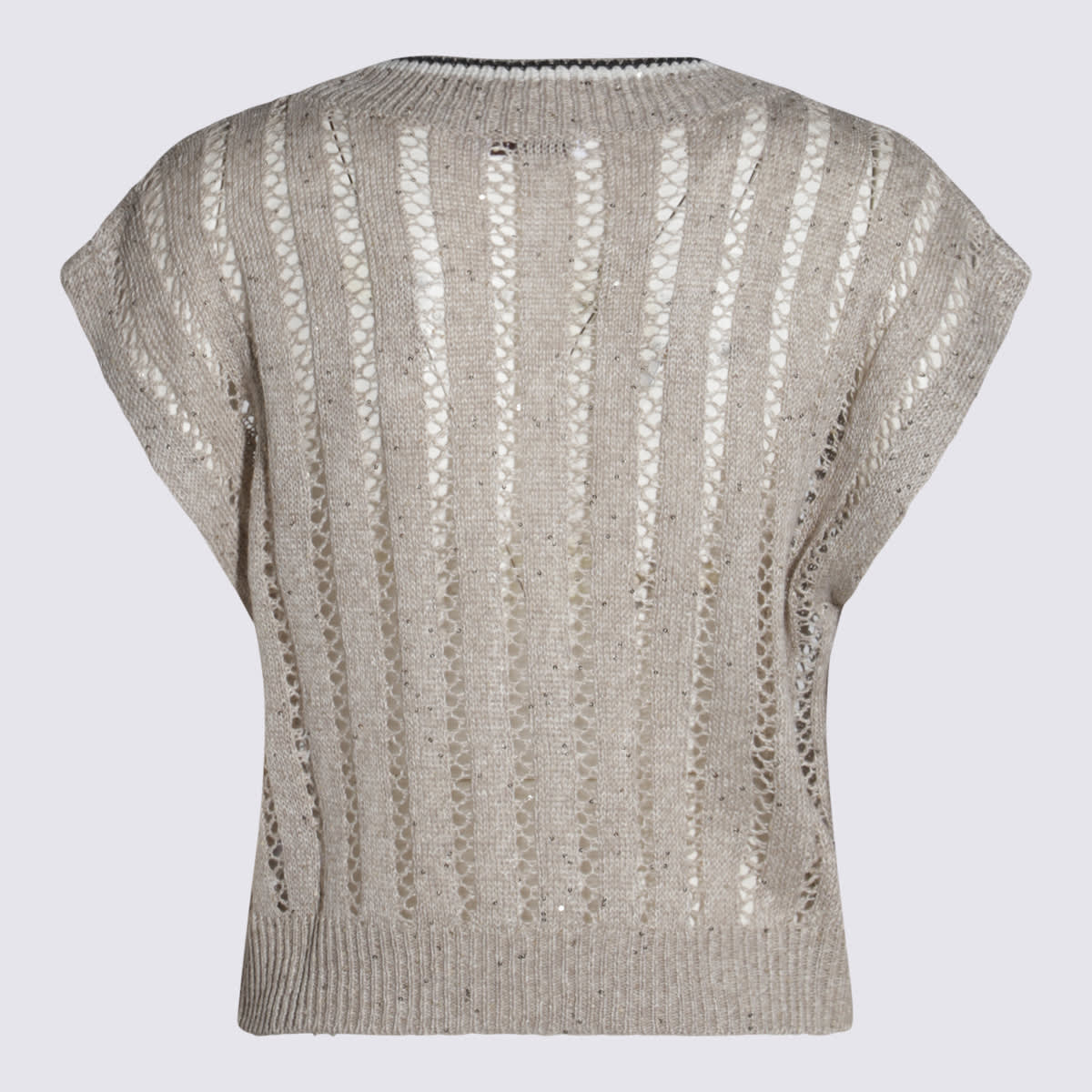 Brunello Cucinelli Beige Cotton Knitwear In Beige Freddo