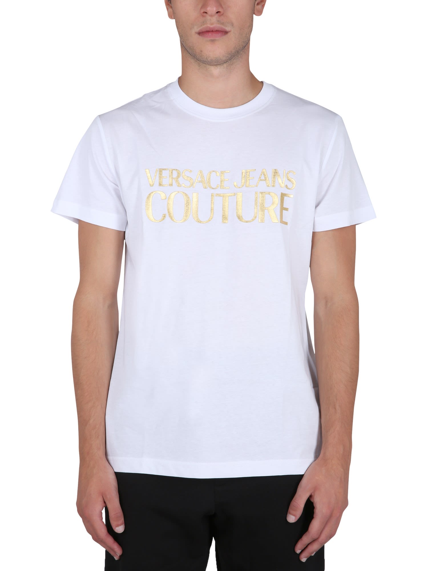 T-shirt With Logo Print Versace