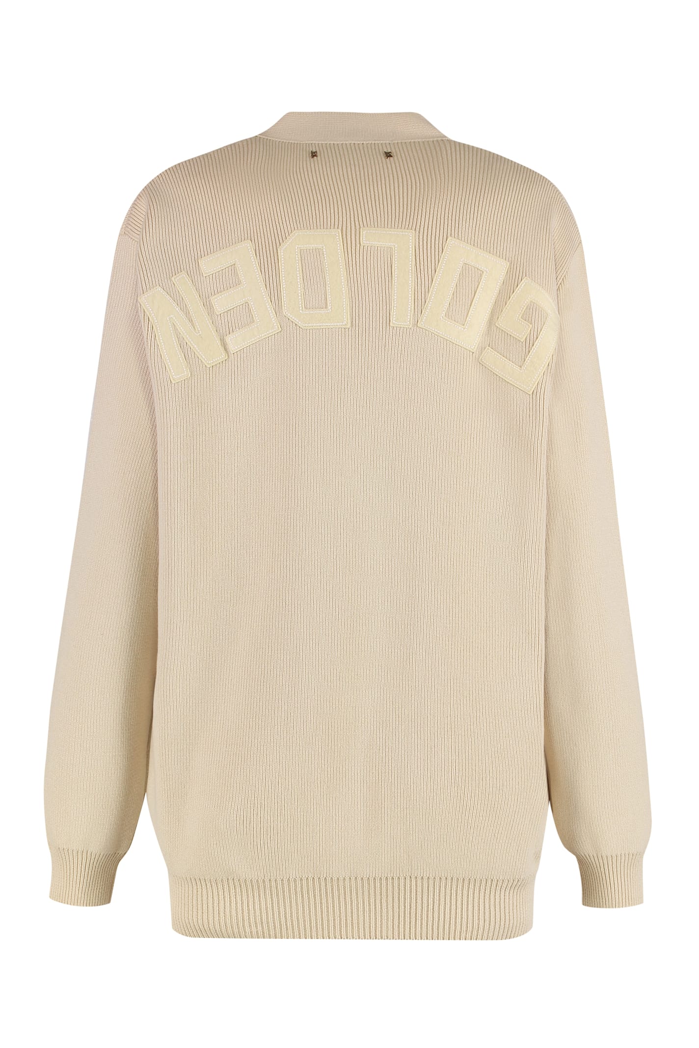 Golden Goose Cardigan In Cotton In Neutral