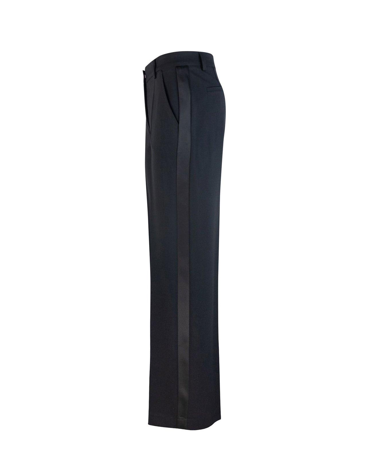 P.a.r.o.s.h Black Gabardine Trousers In Black