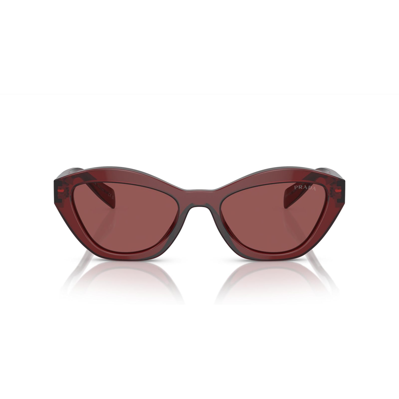 Shop Prada Sunglasses In Bordeaux/rosso