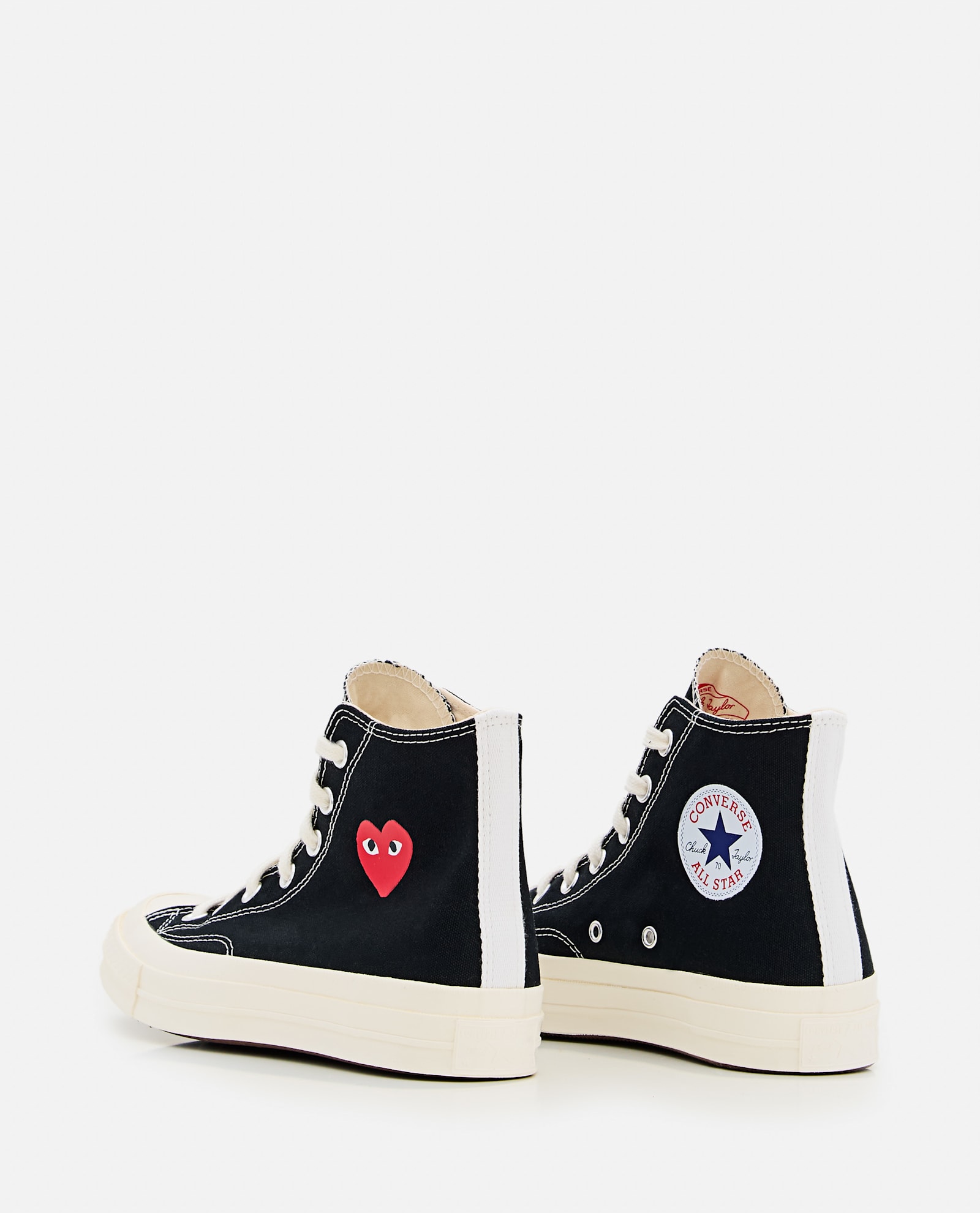 Comme Des Garçons Play Play Converse High Sneakers In Black