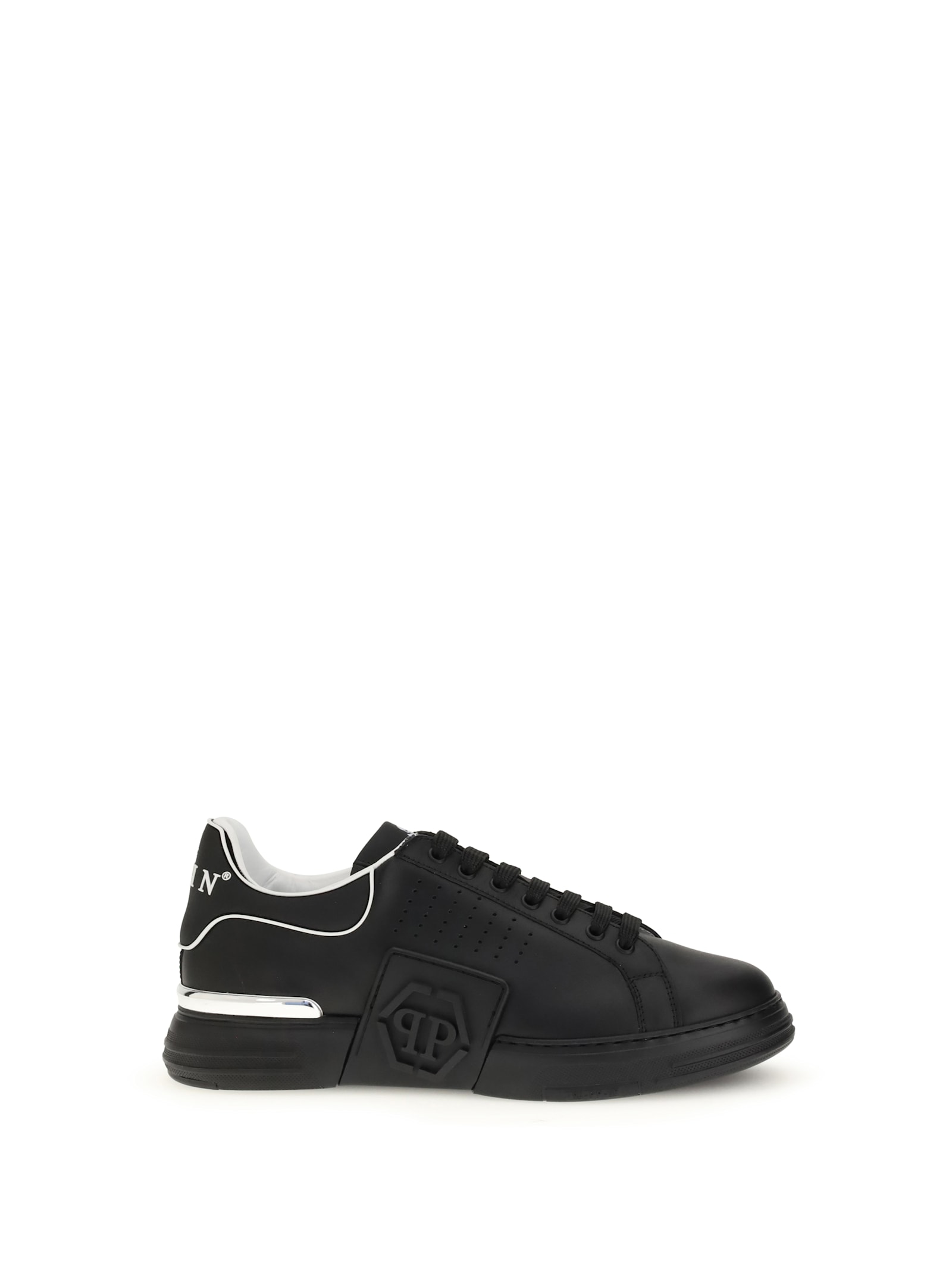 Philipp Plein Modern Hexagon Design Sneakers In Black