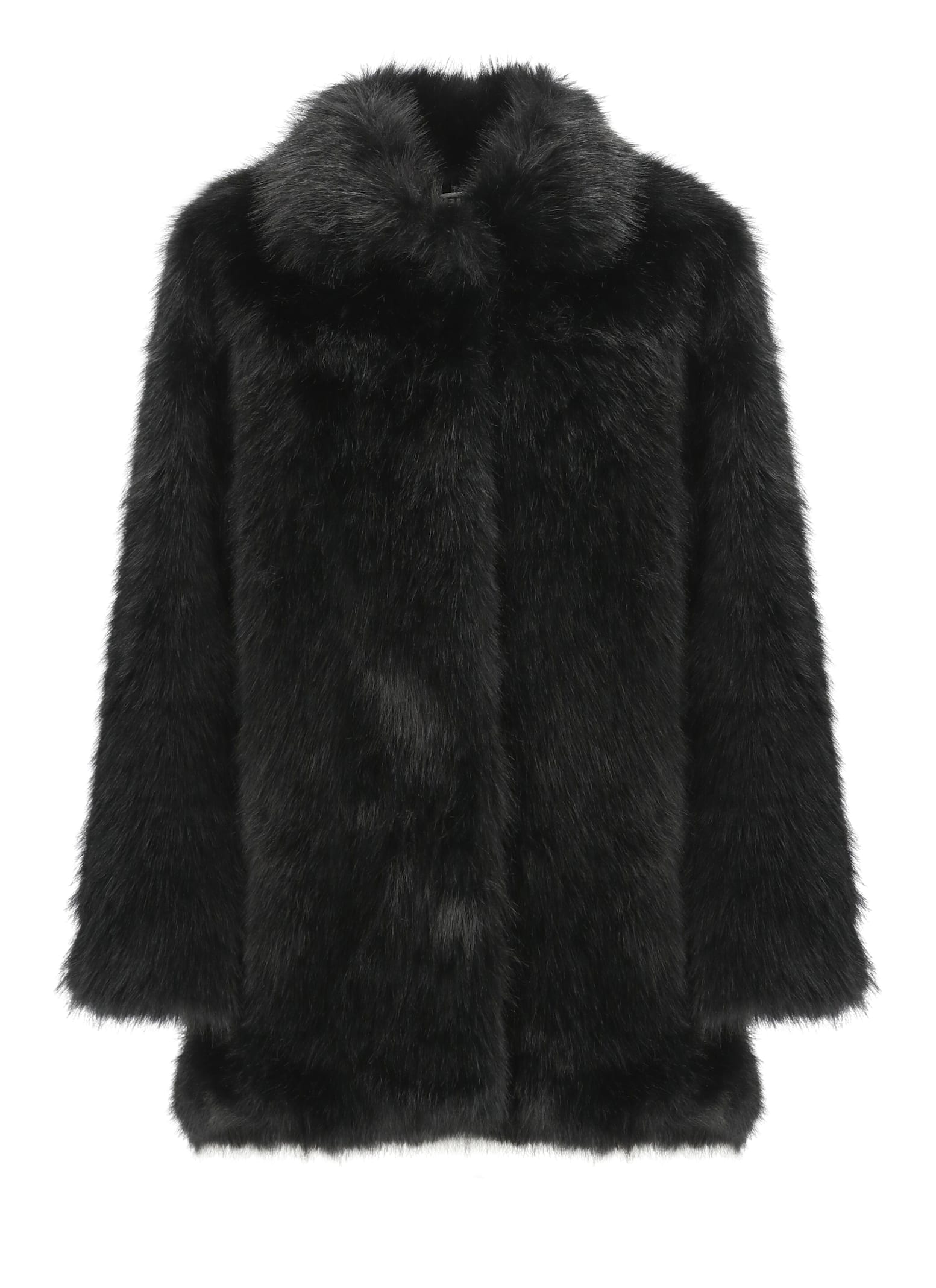 Shop Betta Corradi Faux Fur Coat In Black