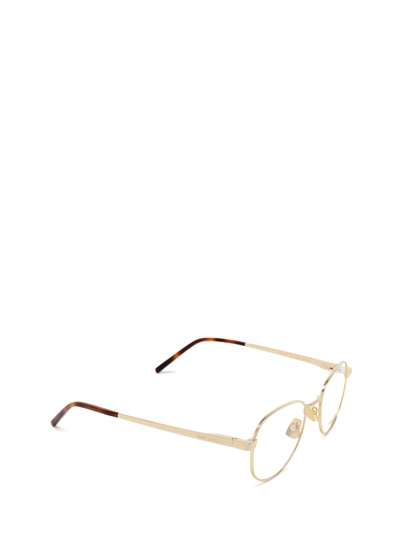 Shop Saint Laurent Sl 555 Opt Gold Glasses