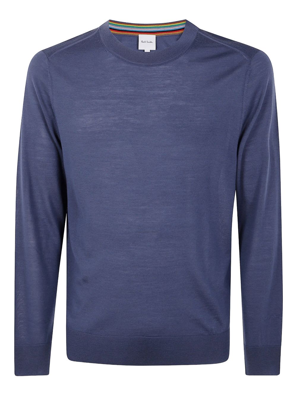 Paul Smith Merino Wool Crewneck Sweater In Blue