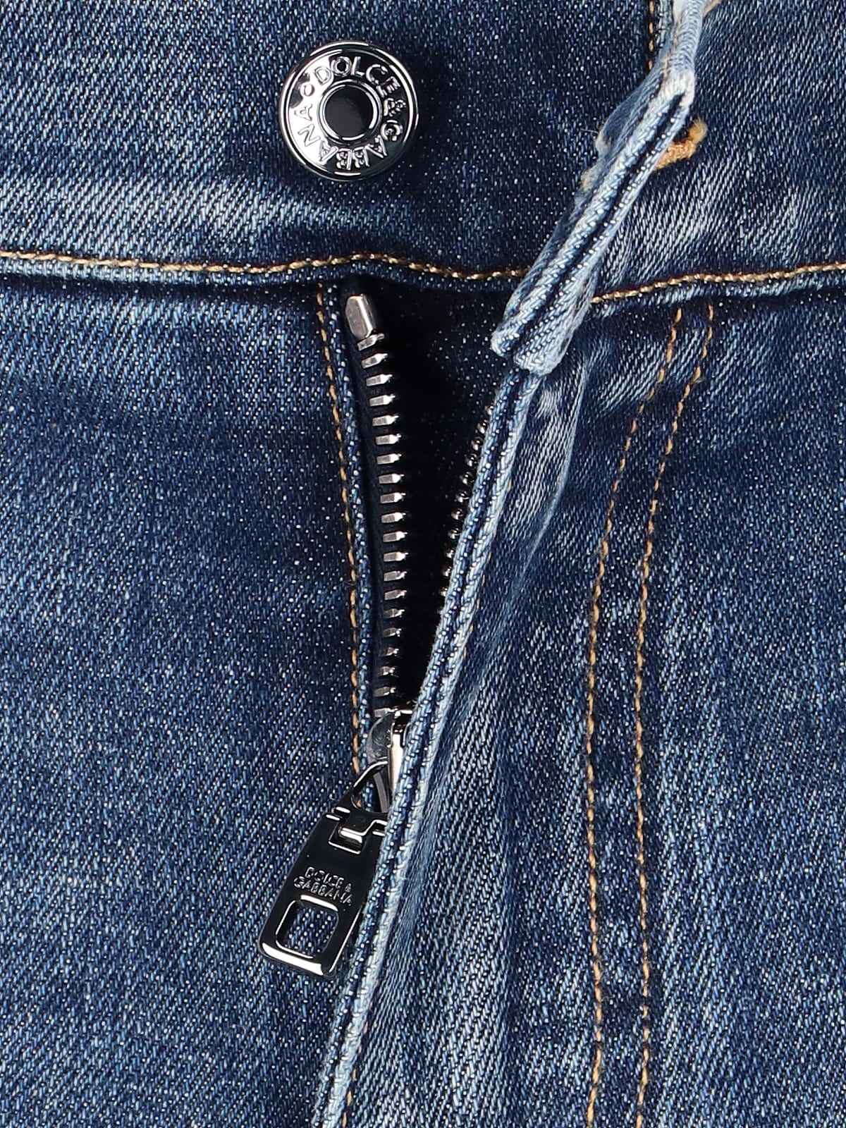 Shop Dolce & Gabbana Straight Jeans Usured Details In Variante Abbinata