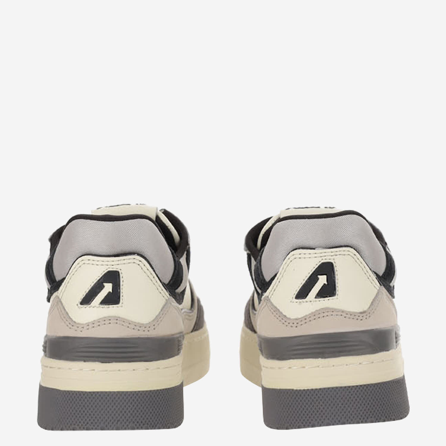 Autry Low-top Sneakers With Textured Panels And Cushioned Sole In Black/gray