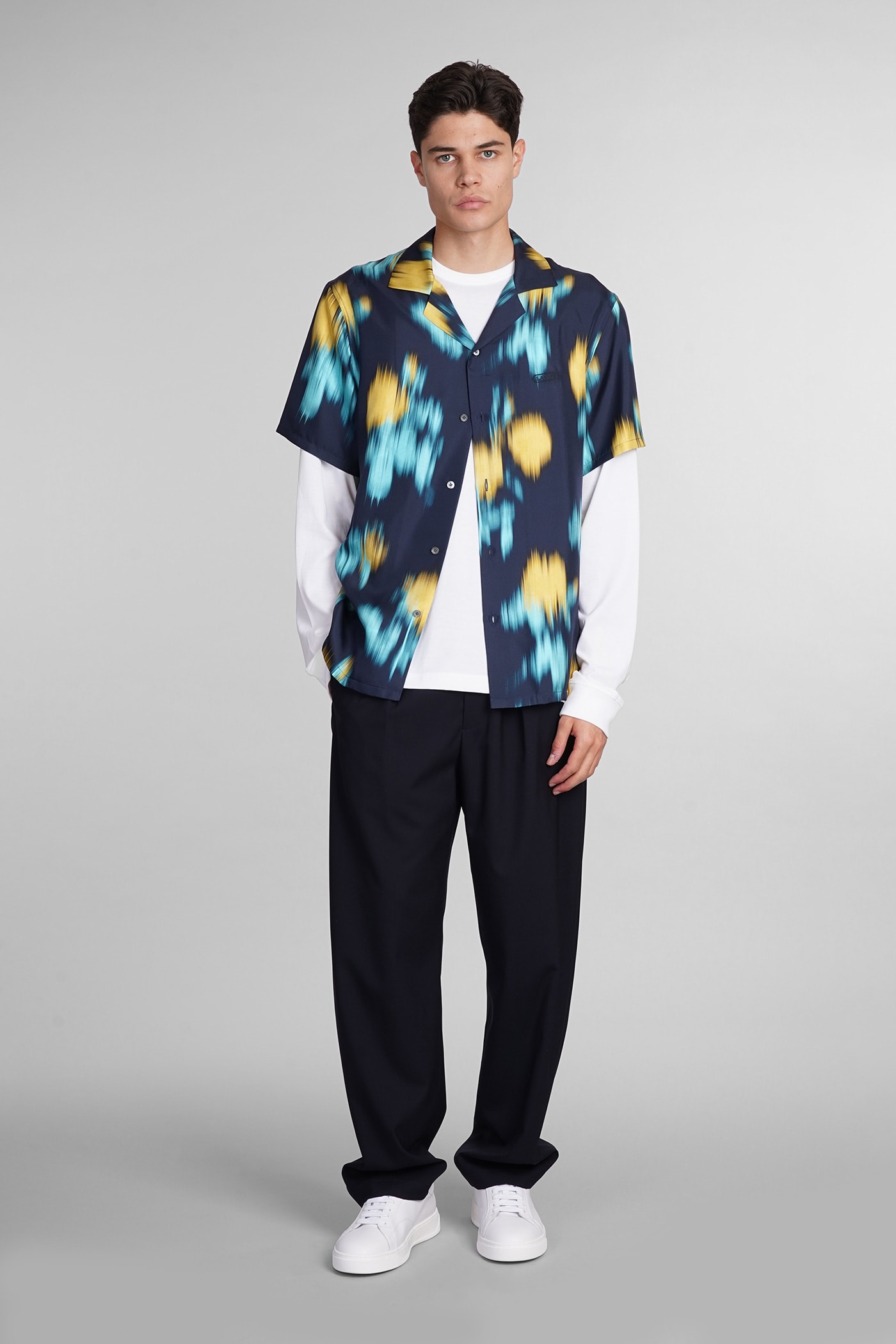 Shop Lanvin Shirt In Multicolor Silk
