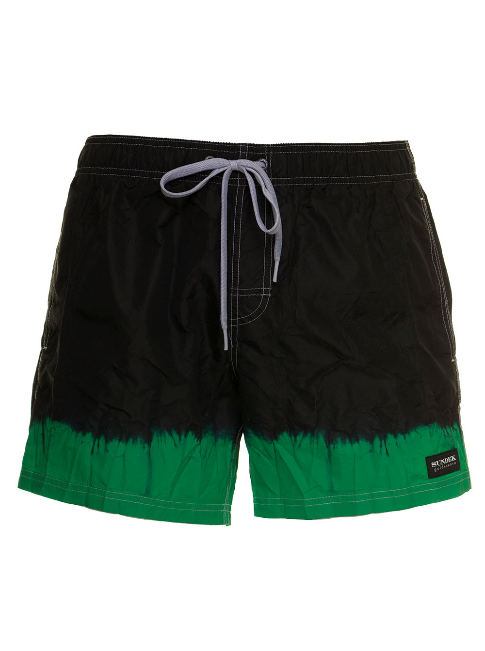 Sundek Mens Bicolor Tie Dye Nylon Beach Shorts