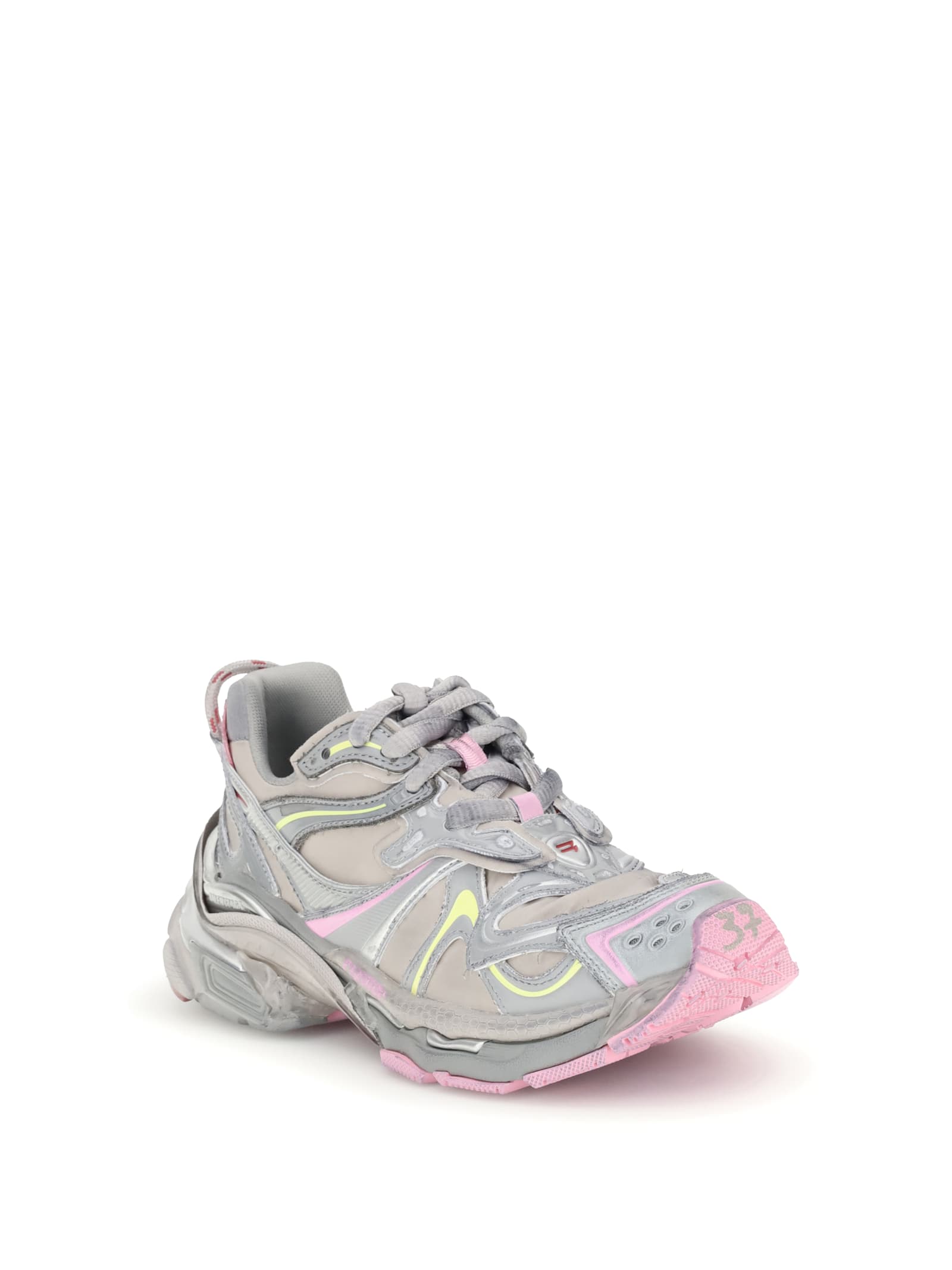 Balenciaga Runner 2.0 Multicolor Low Top Sneakers With Runner Logo In Tech Fabric Woman In Multi