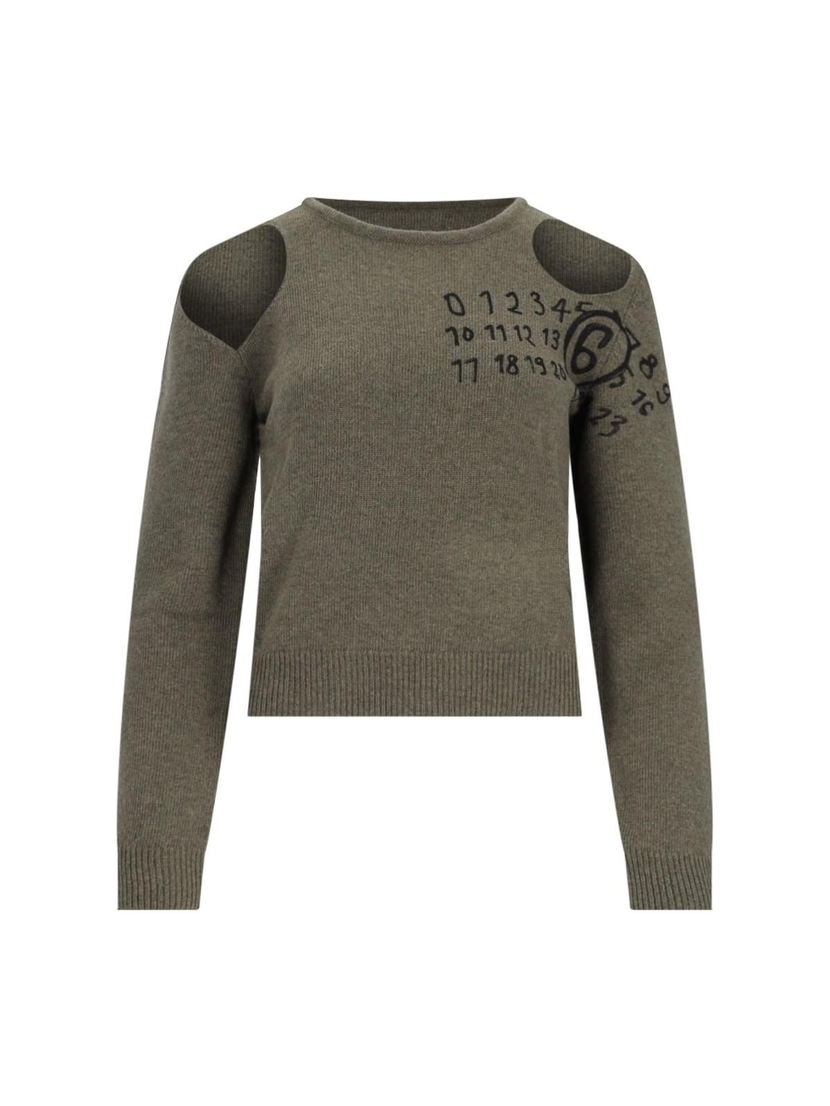 Shop Mm6 Maison Margiela Cut-out Detail Sweater