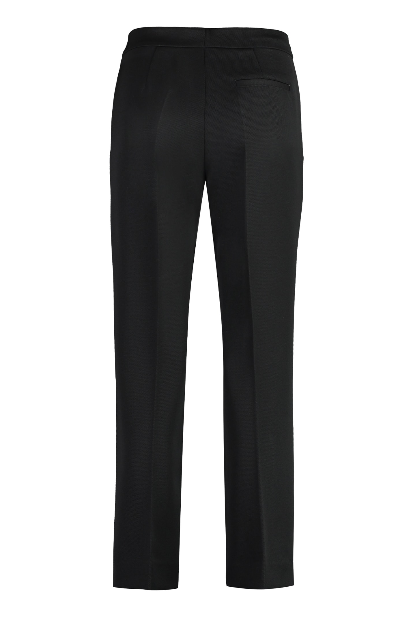 Shop Tory Burch Wool Trousers In Black