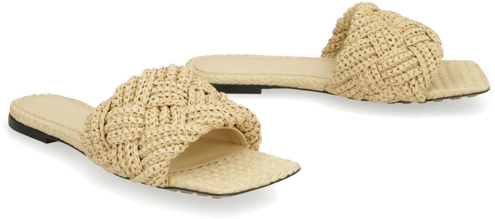 Shop Bottega Veneta Lido Flat Sandals In Beige