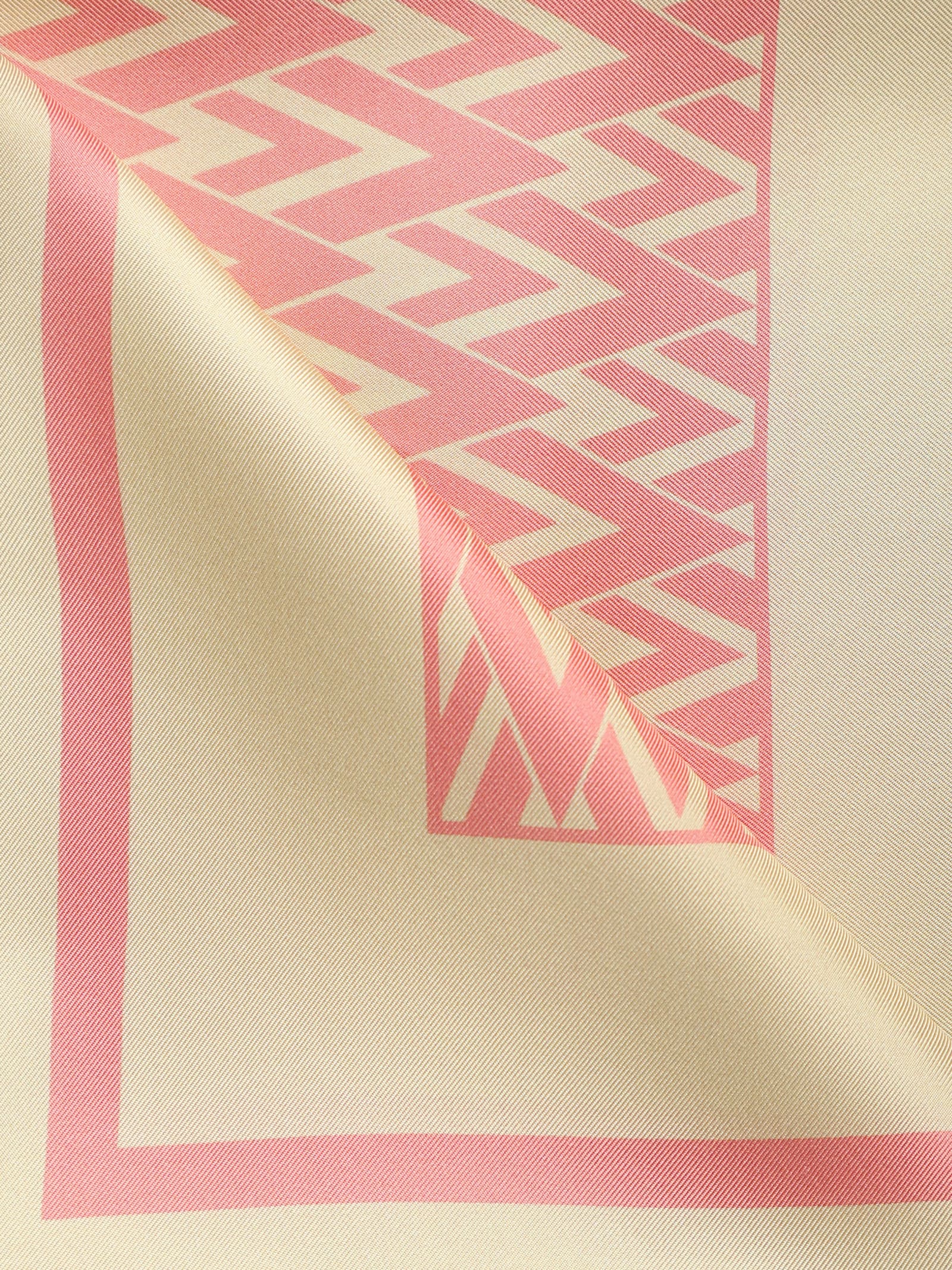 Shop Valentino Toute La V Scarf In Beige