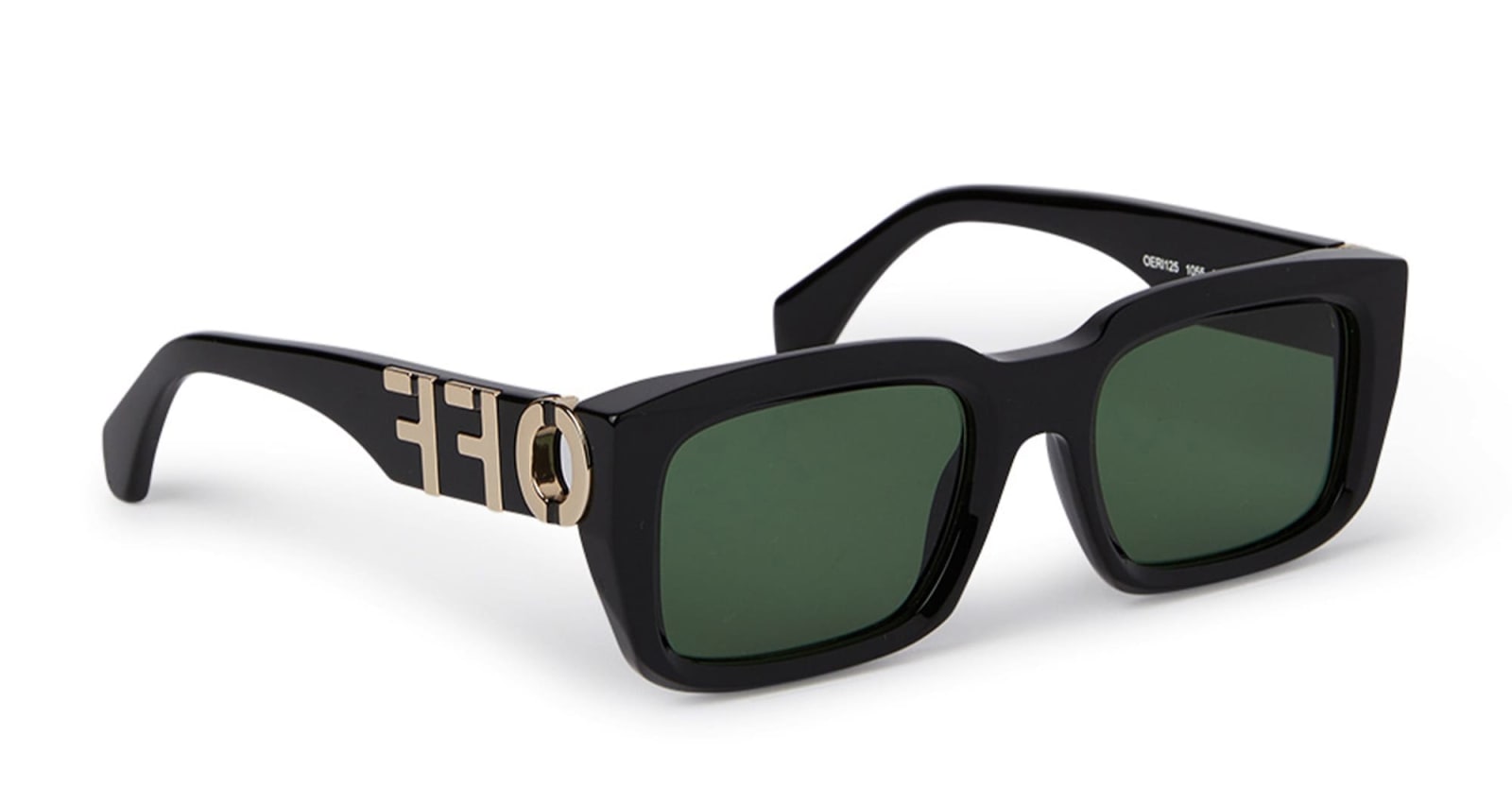 Shop Off-white Hays - Black / Green Sunglasses