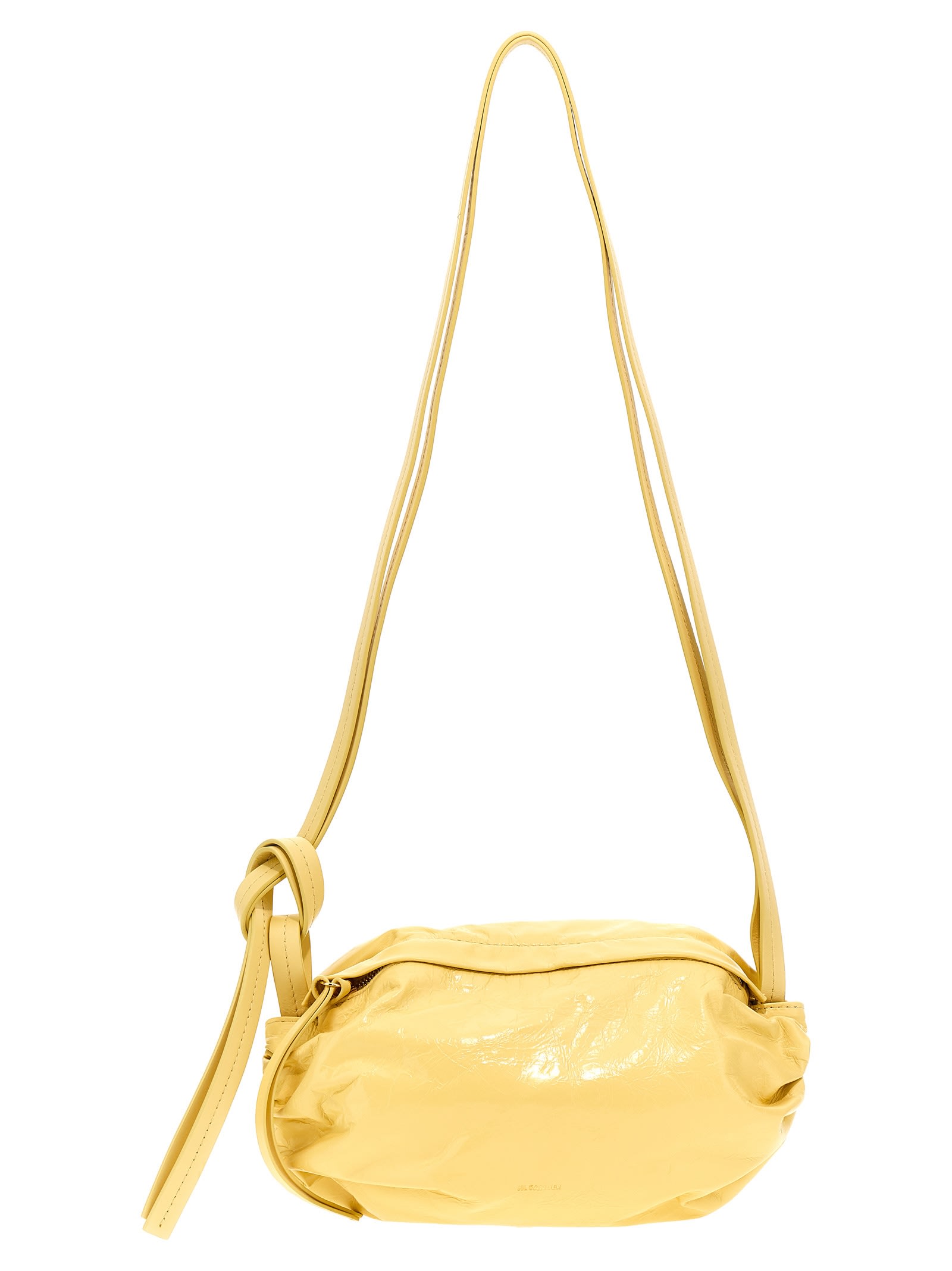 Shop Jil Sander Cushion Small Shoulder Bag In Yellow