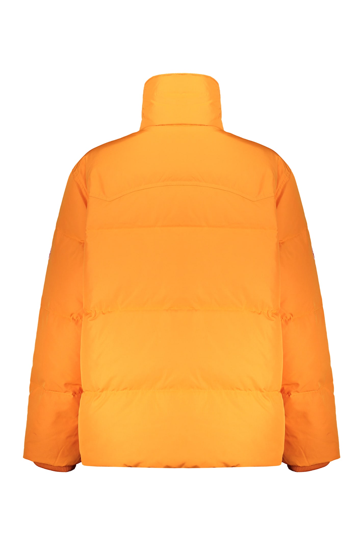 Kenzo Zip And Snap Button Fastening Down Jacket In Orange