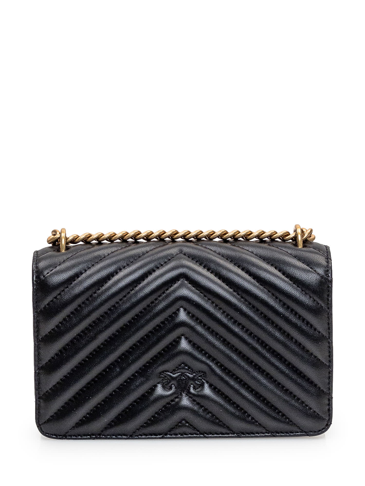 Shop Pinko Love One Mini Bag In Nero