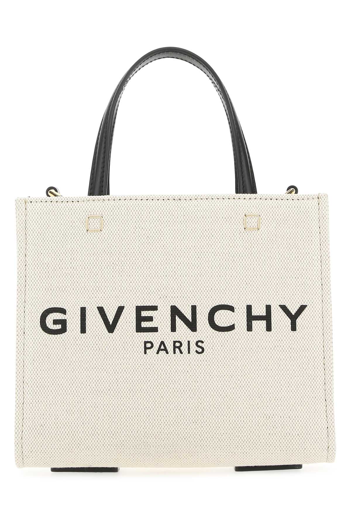 Shop Givenchy Ivory Canvas Mini G-tote Handbag In 255