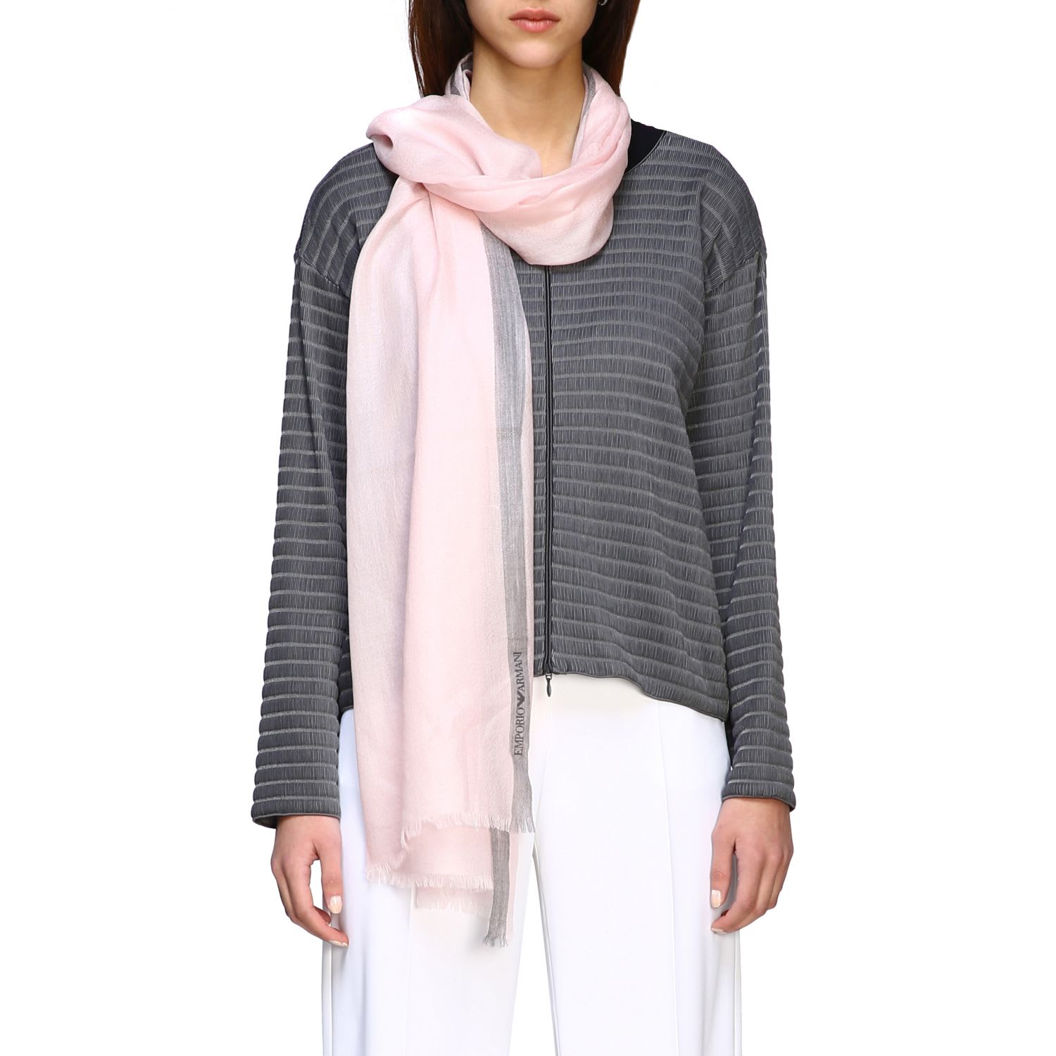 EMPORIO ARMANI TWO-TONE CASHMERE SCARF,11238355