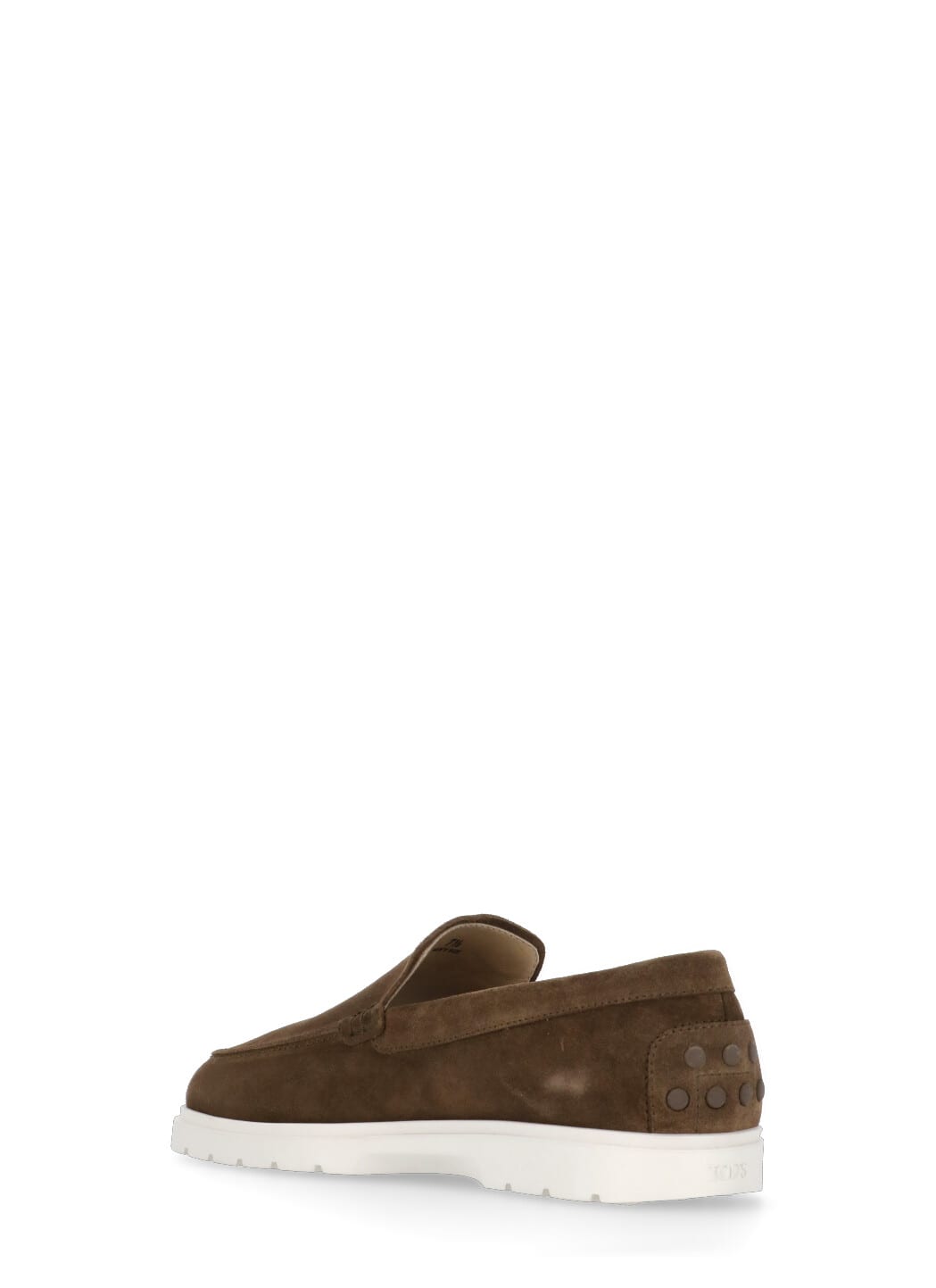 Shop Tod's Suede Leather Loafers In Brown