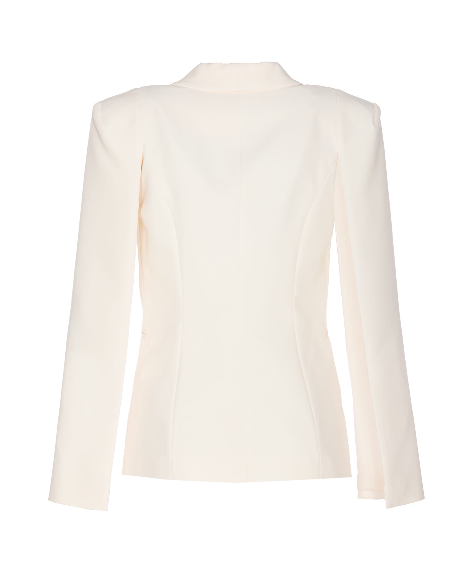 Shop Liu •jo Single Breasted Button Jacket In White Butter