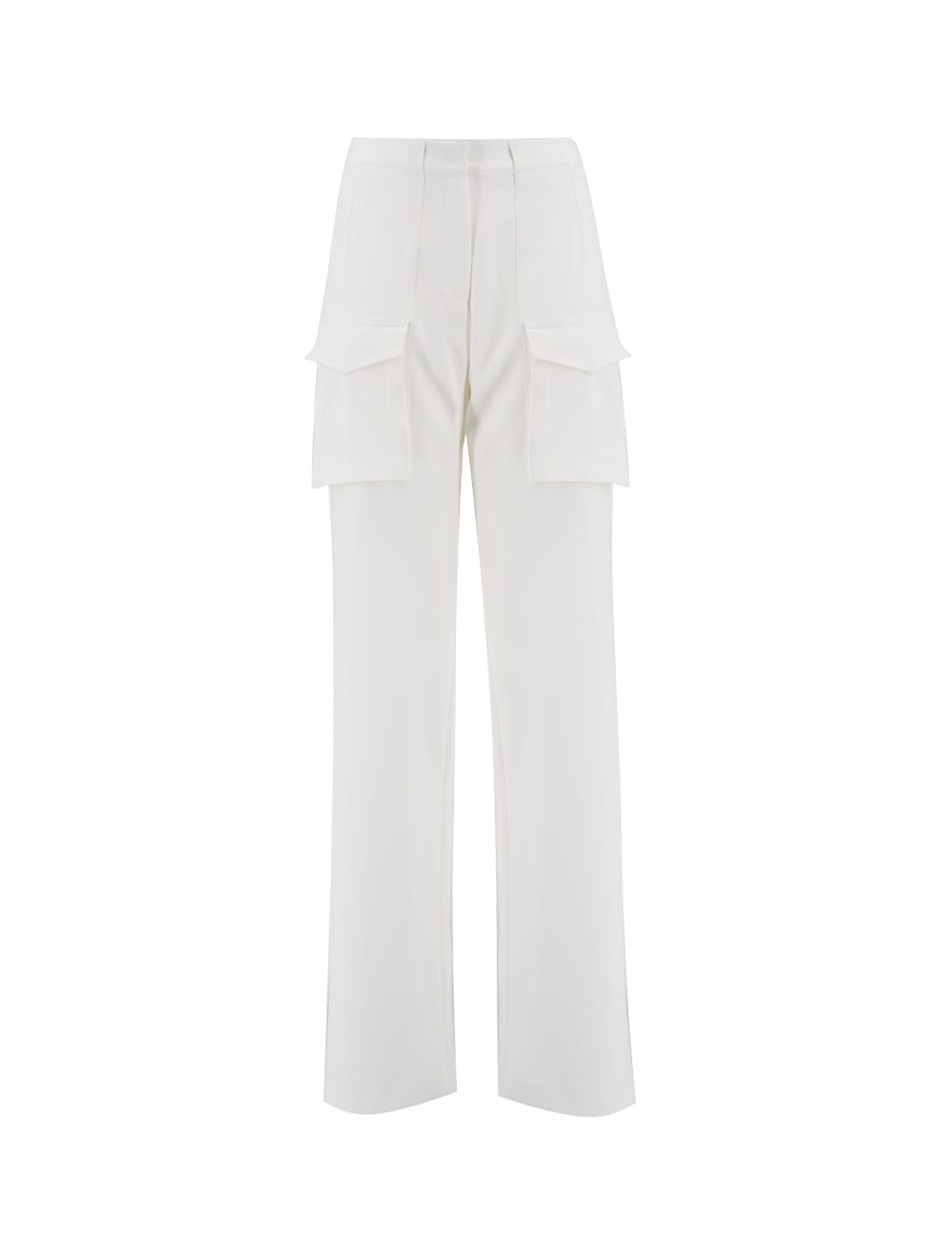 Shop Ermanno Scervino Trousers In Snow White/off White