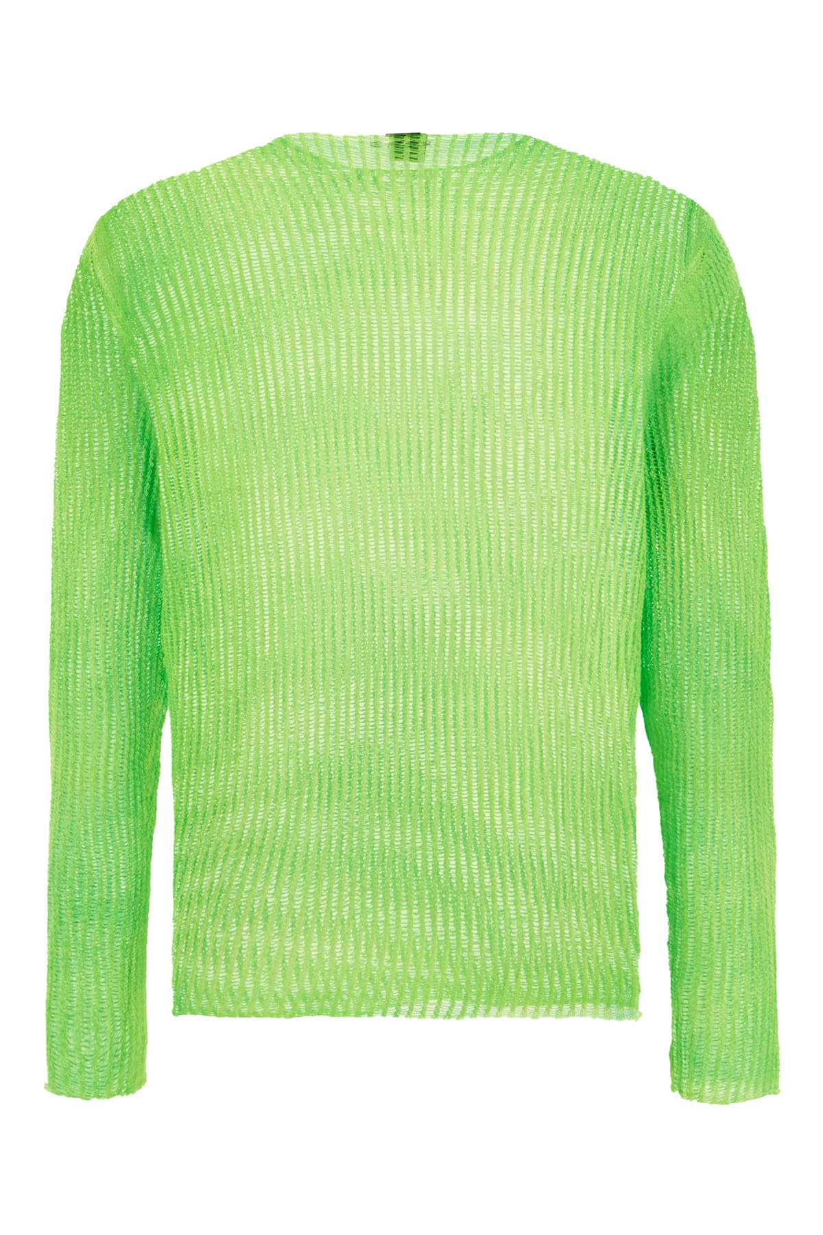 AVANT TOI FLUO GREEN MESH SWEATER 