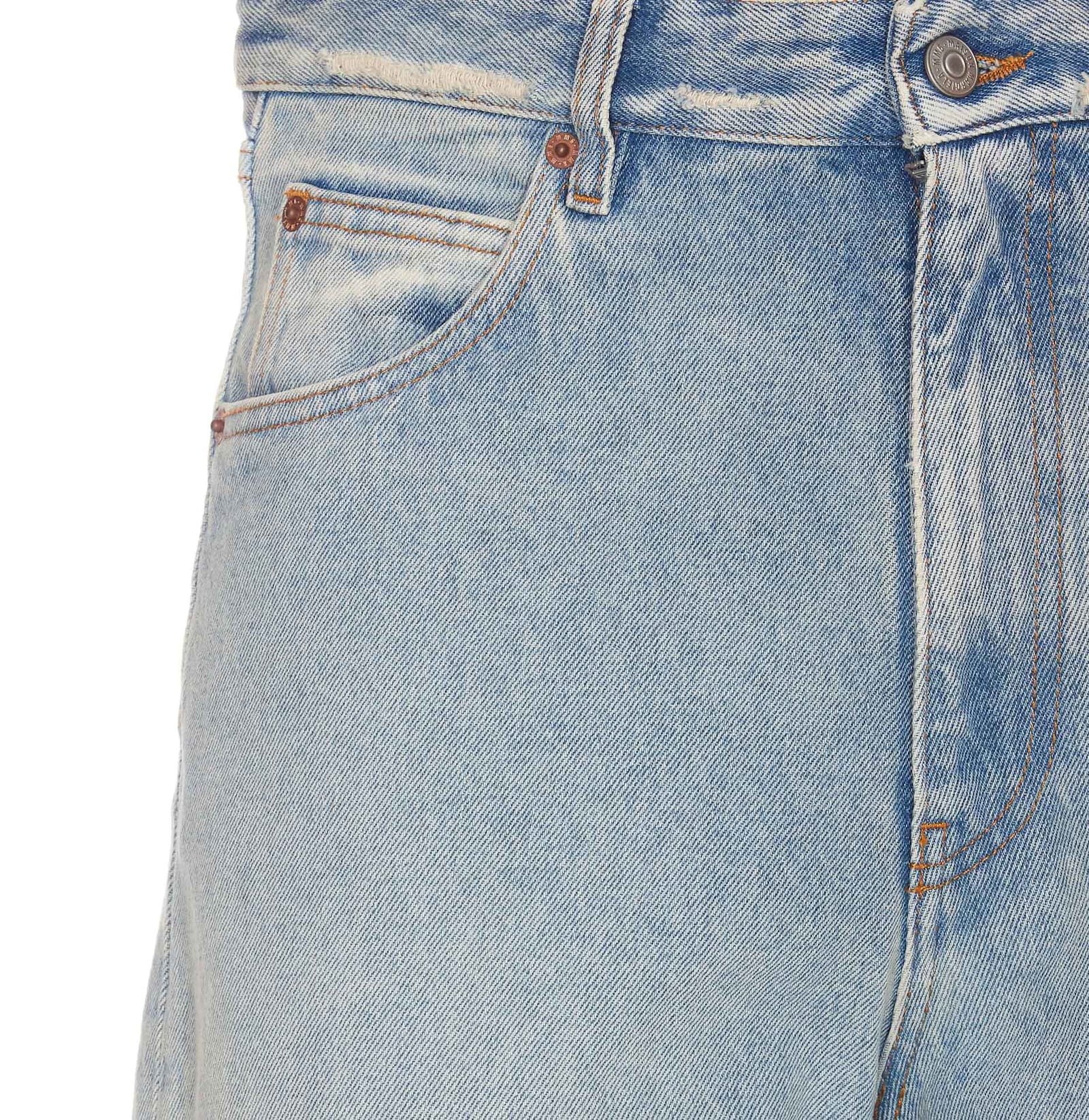 Shop Mm6 Maison Margiela Patch Jeans In Blue