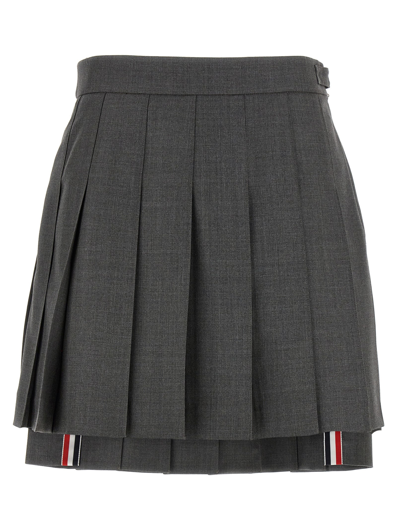 Shop Thom Browne Uniform Mini Skirt In Gray