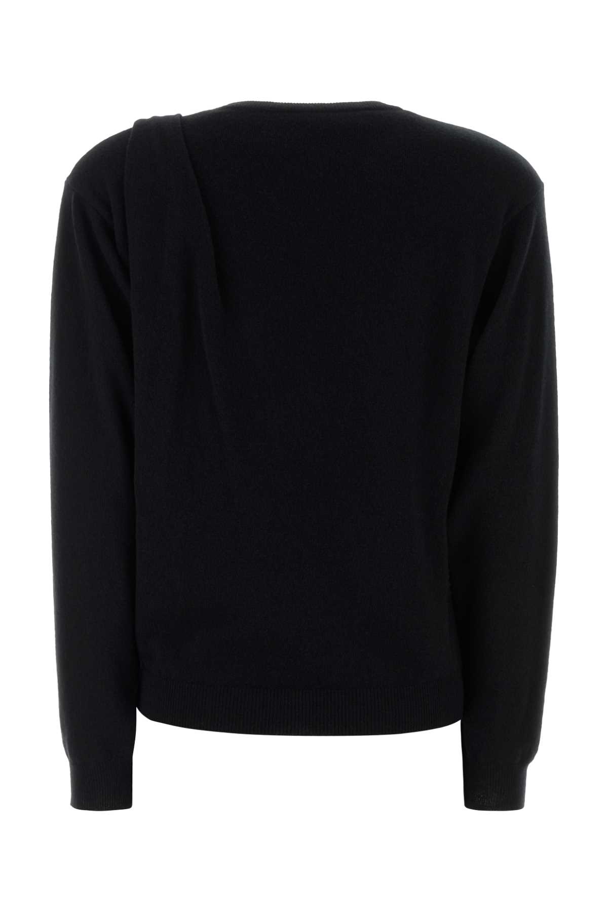 Versace Black Wool Sweater In Multi