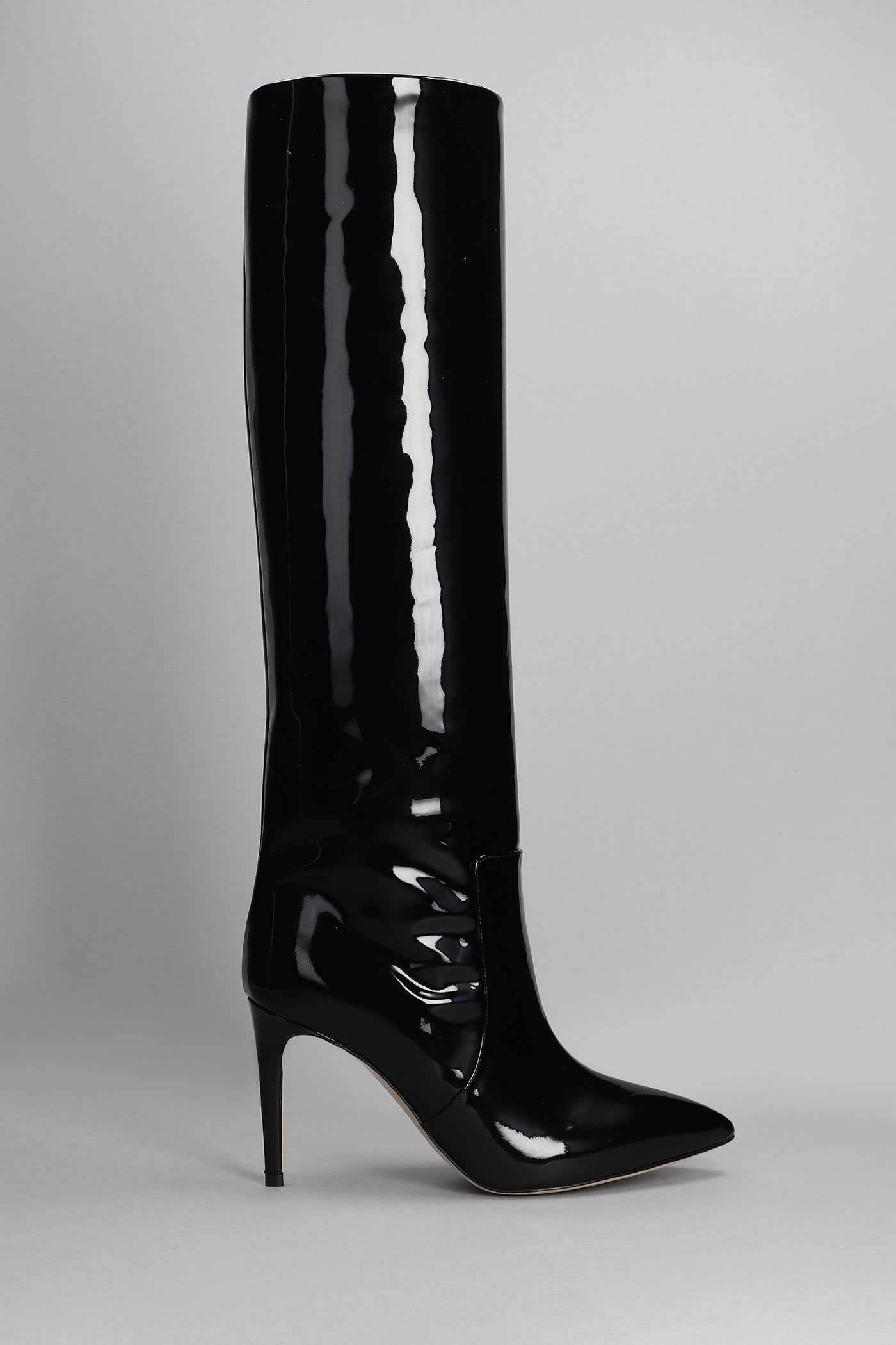 Paris Texas High Heels Boots In Black Patent Leather