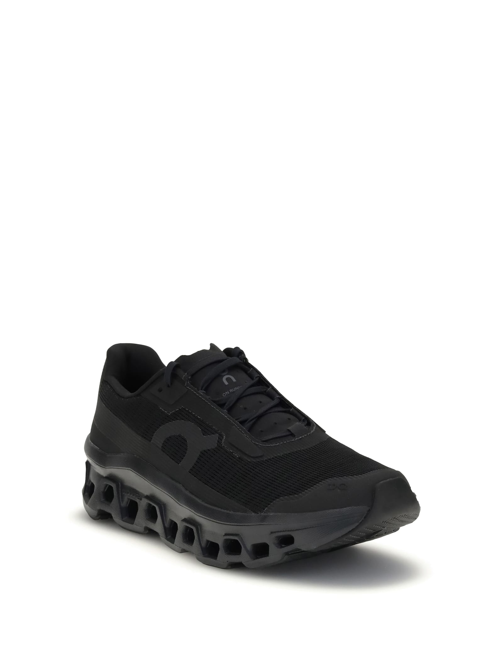 On Cloudmster Void Rubber-trimmed Mesh Running Sneakers In Black