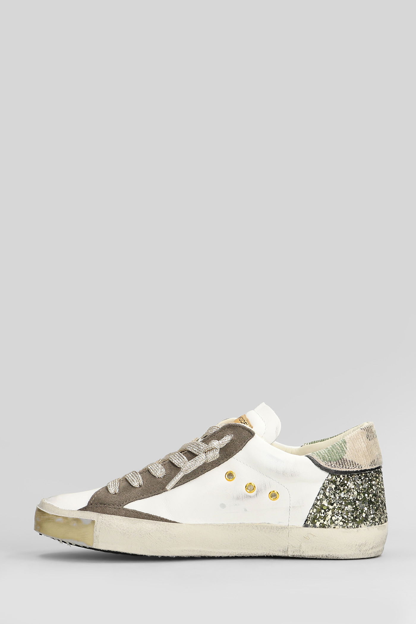 Philippe Model Prsx Low Sneakers In White Leather In White
