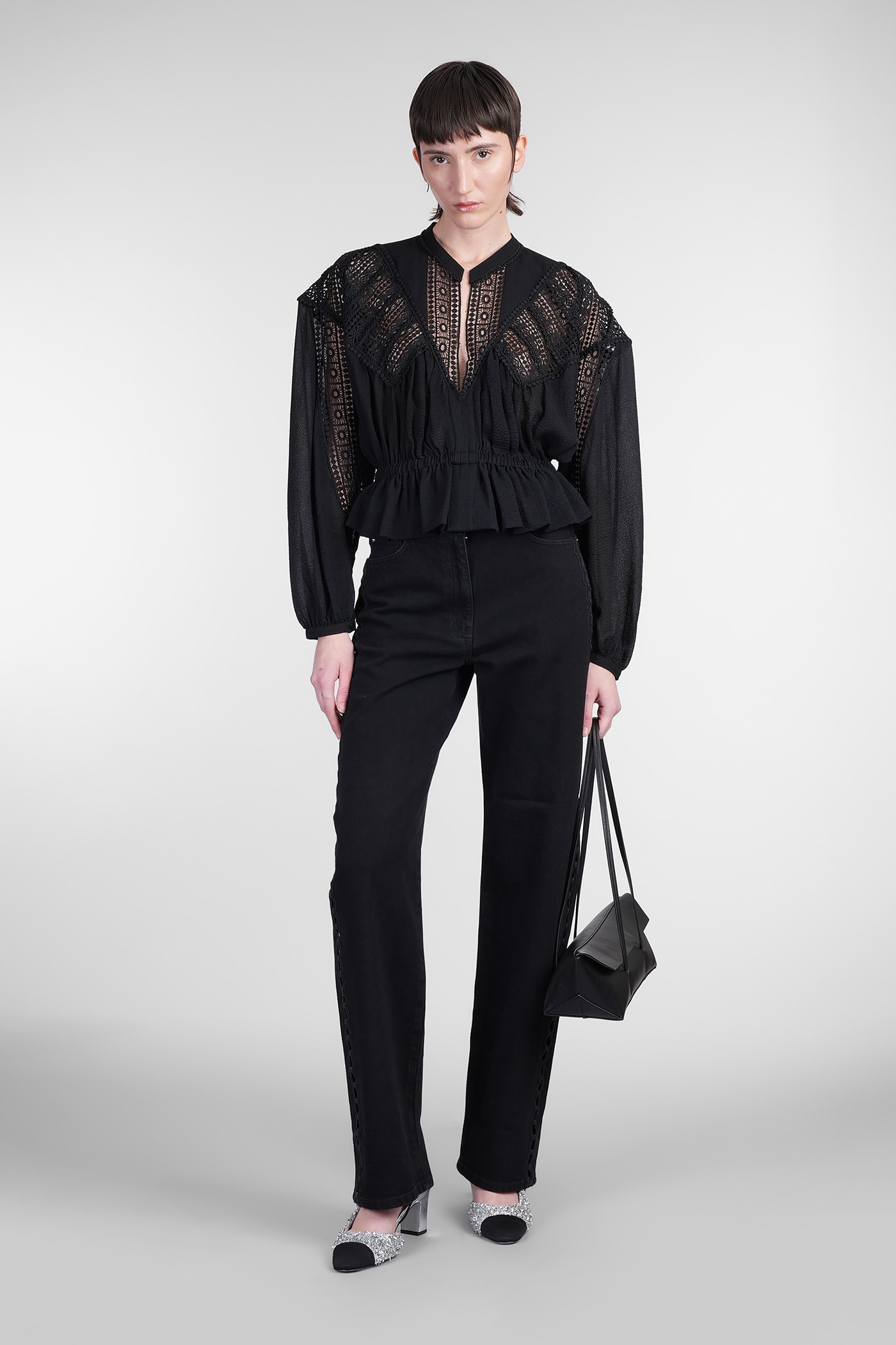 Iro Rixi Blouse In Black Polyester