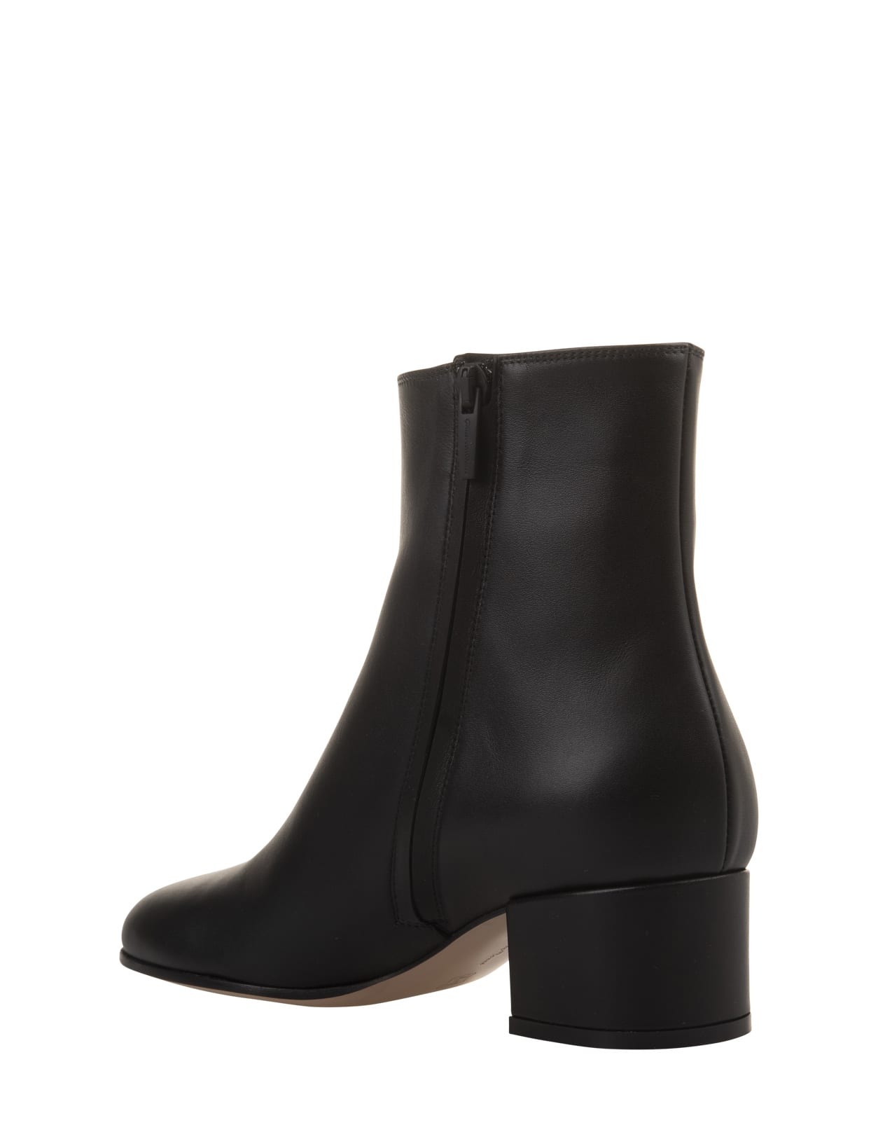 Gianvito Rossi Santiago Leather Zip-fastening Boots In Black