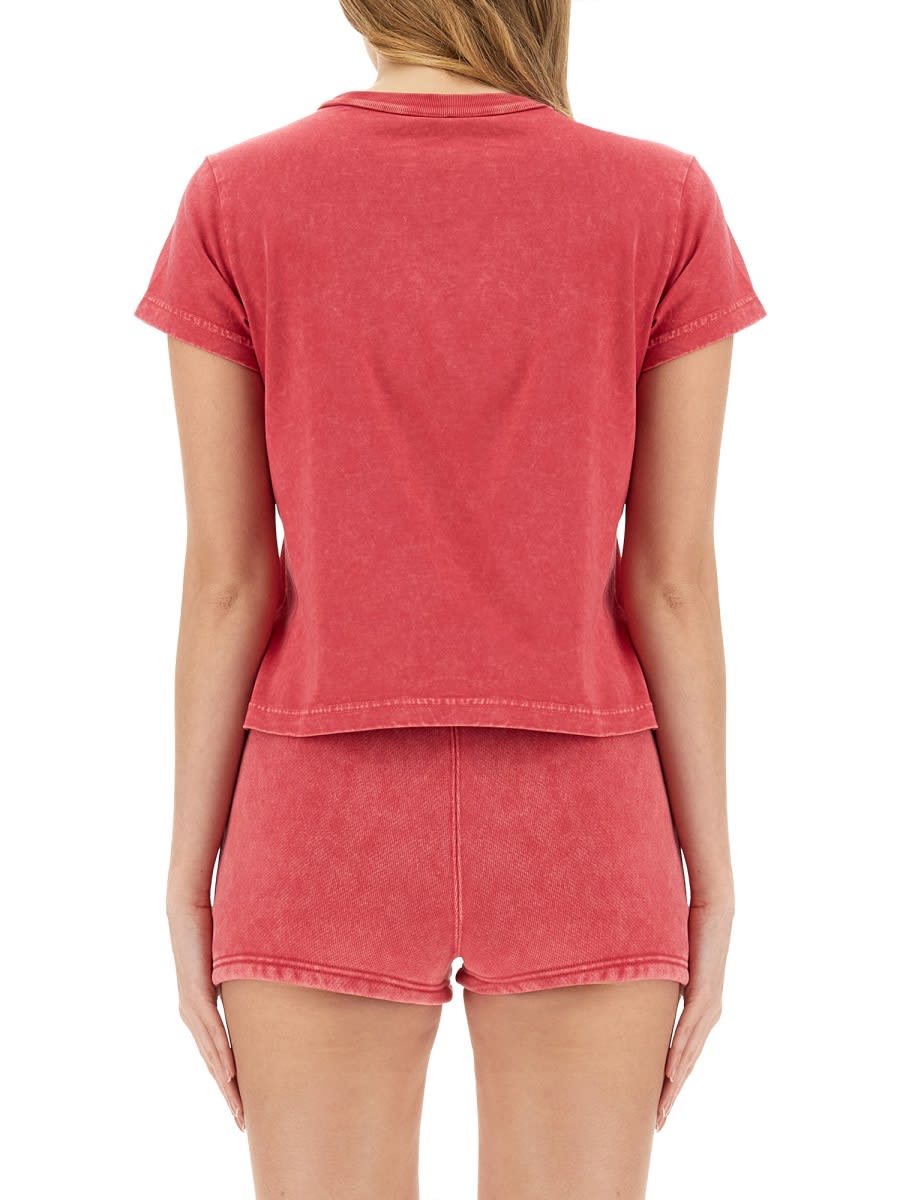 Shop Alexander Wang T T-shirt With Logo In Pink