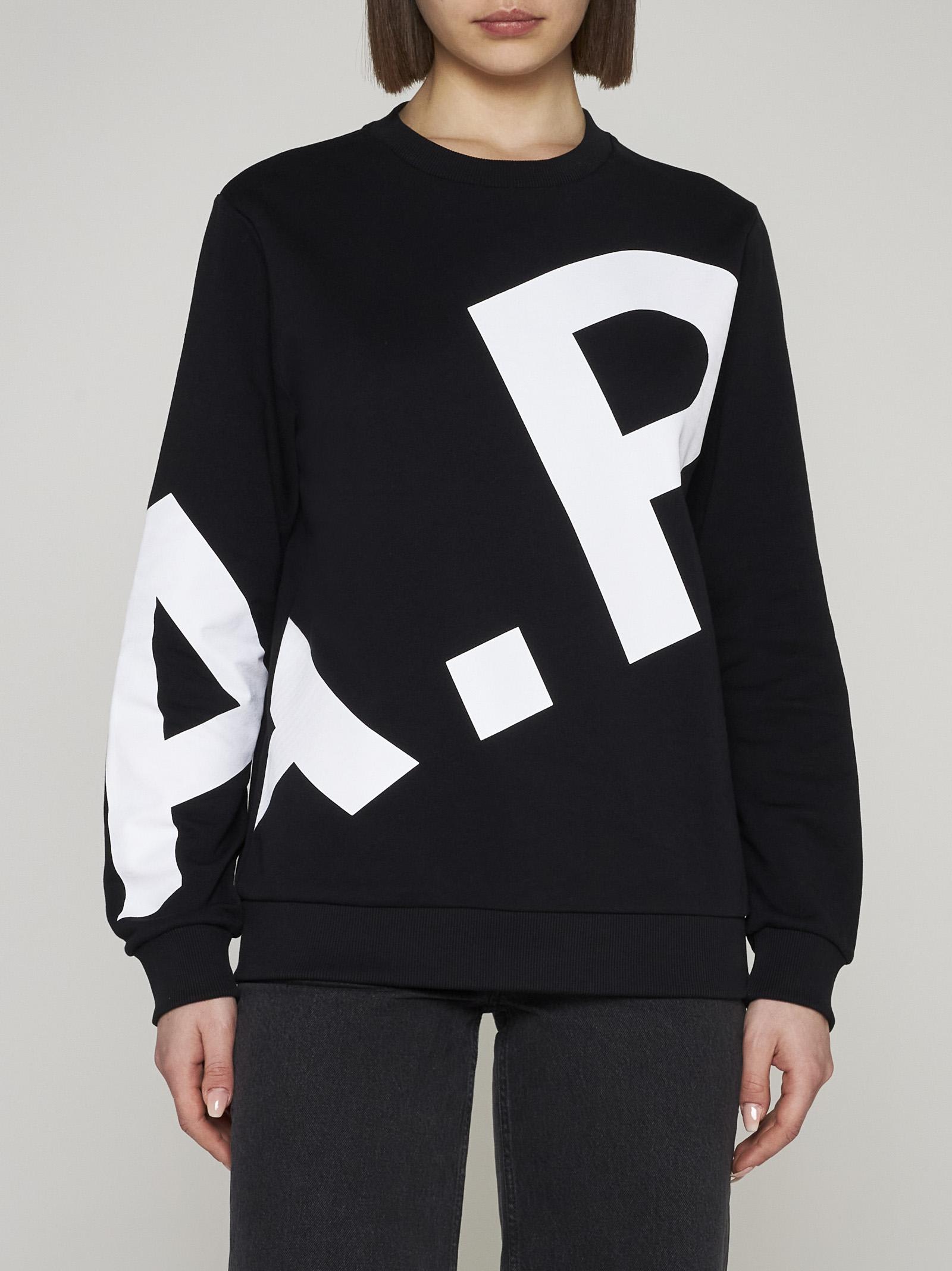 Shop Apc Cory Logo Cotton Sweatshirt In Black