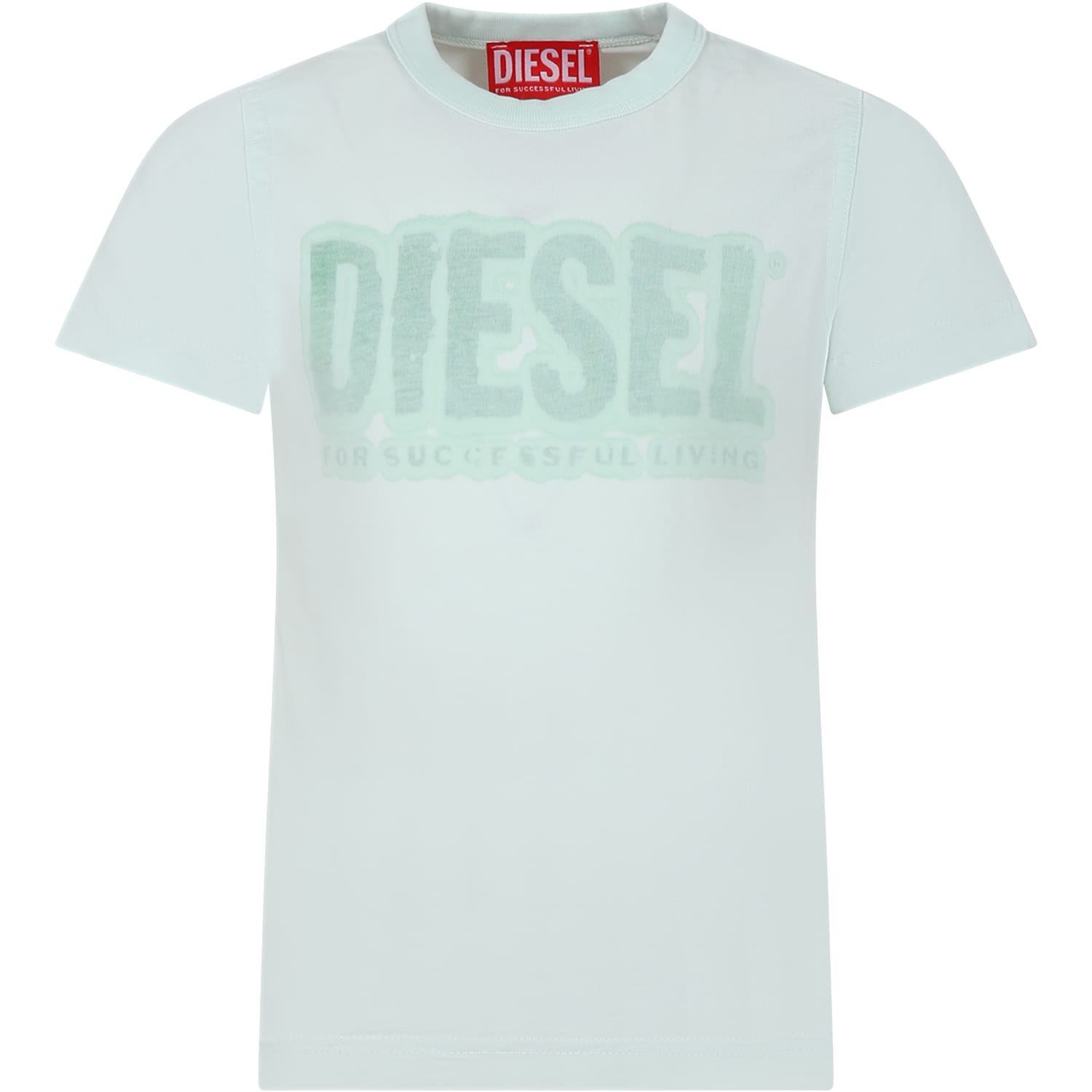 Shop Diesel Green T-shirt For Boy With Logo