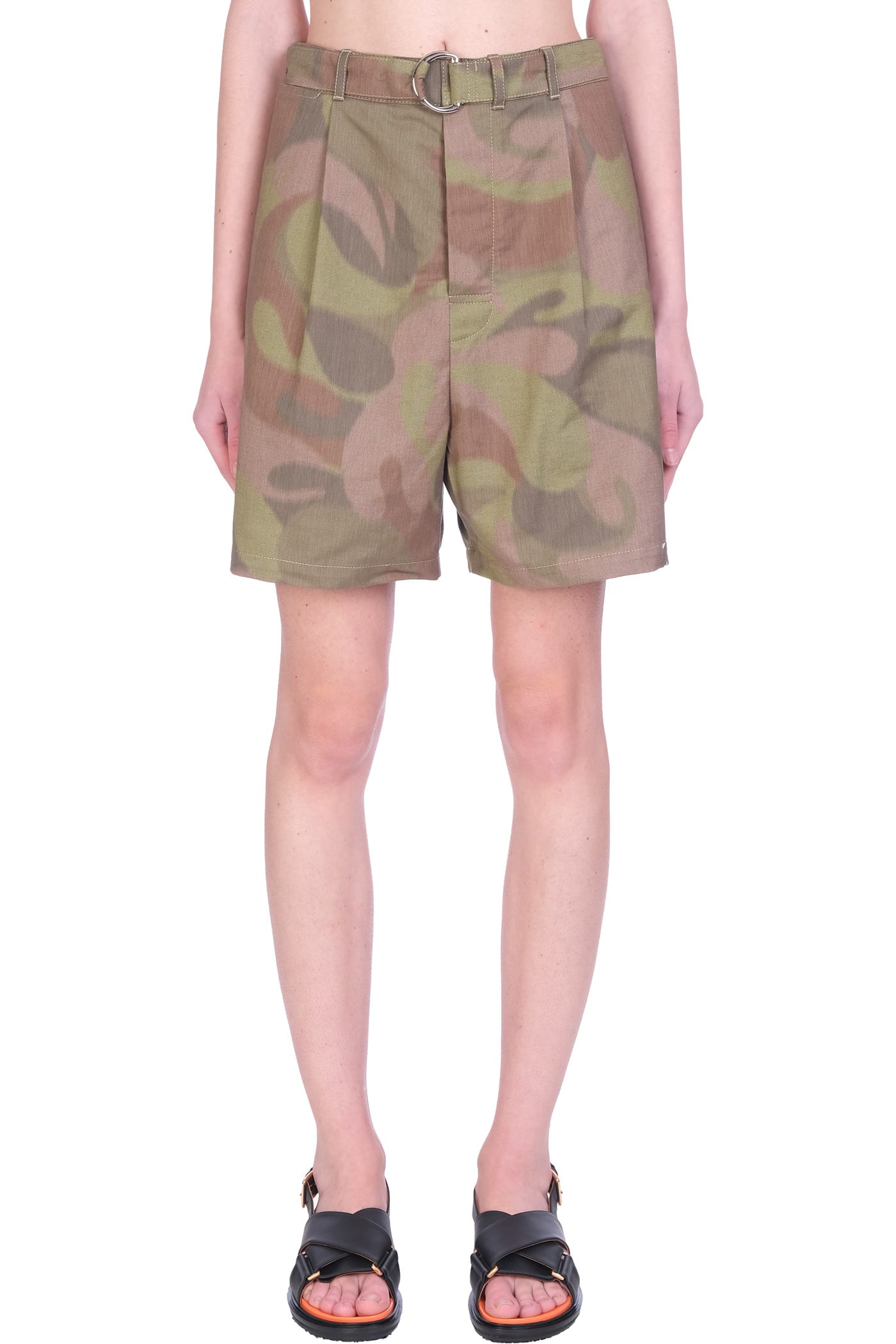 Marni Shorts In Camouflage Denim