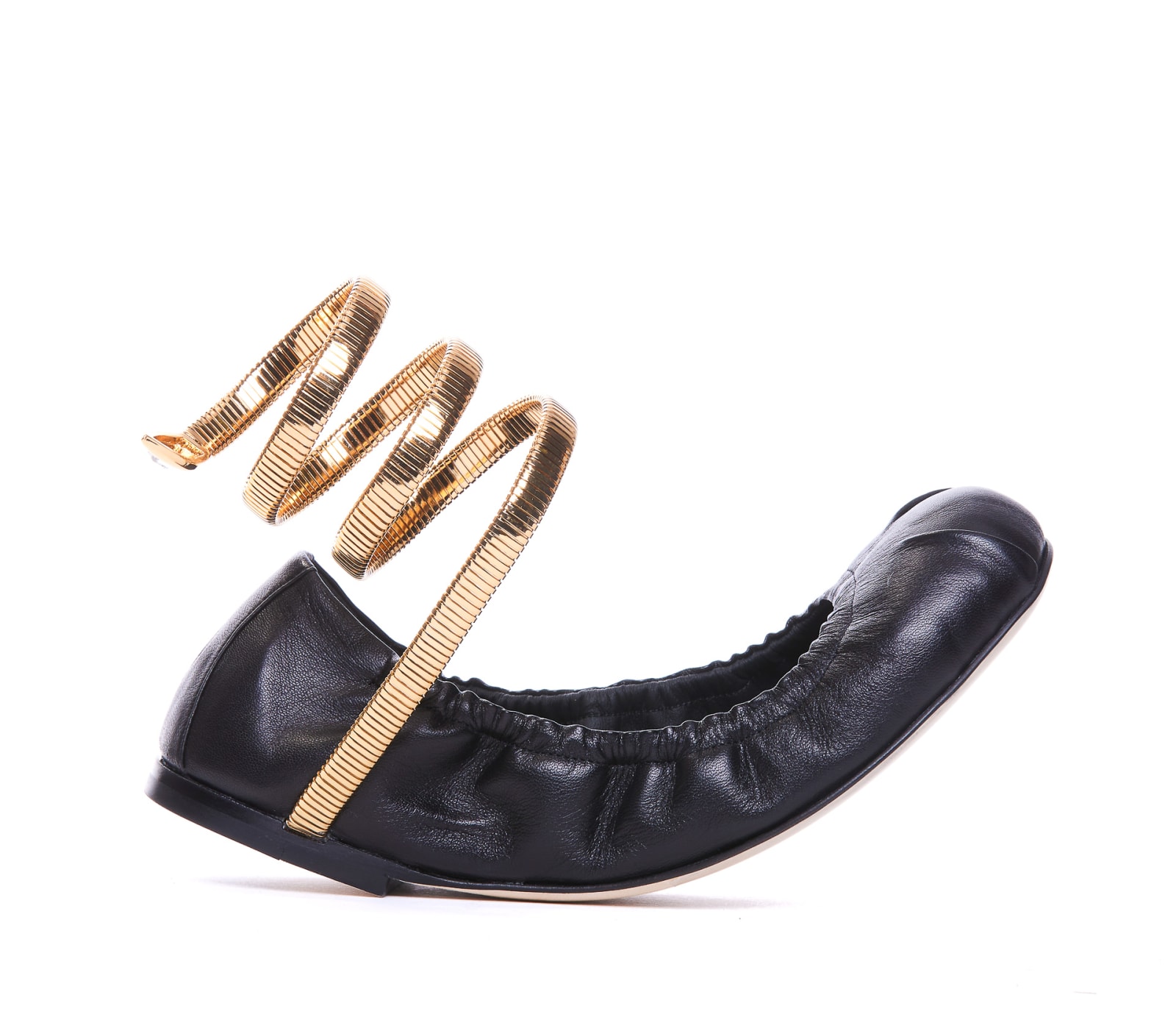 Shop René Caovilla Juniper Flats In Black