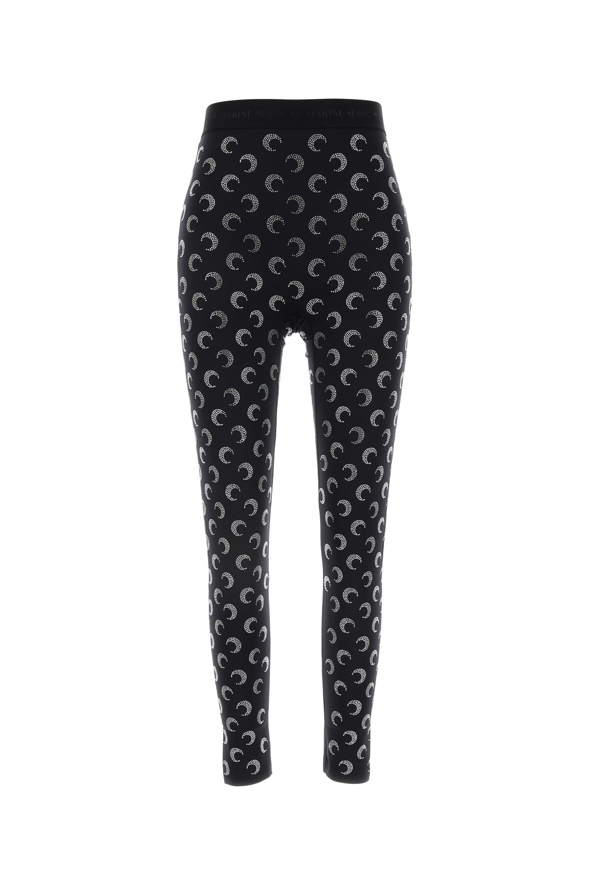 Moon Rhinestoned Jersey Stirrup Leggings