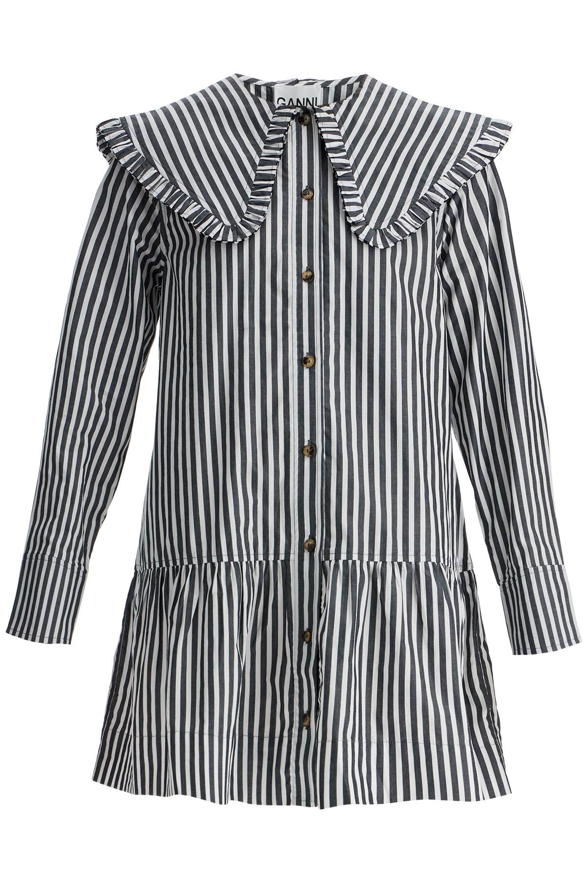 Big Collar Mini Shirt Dress