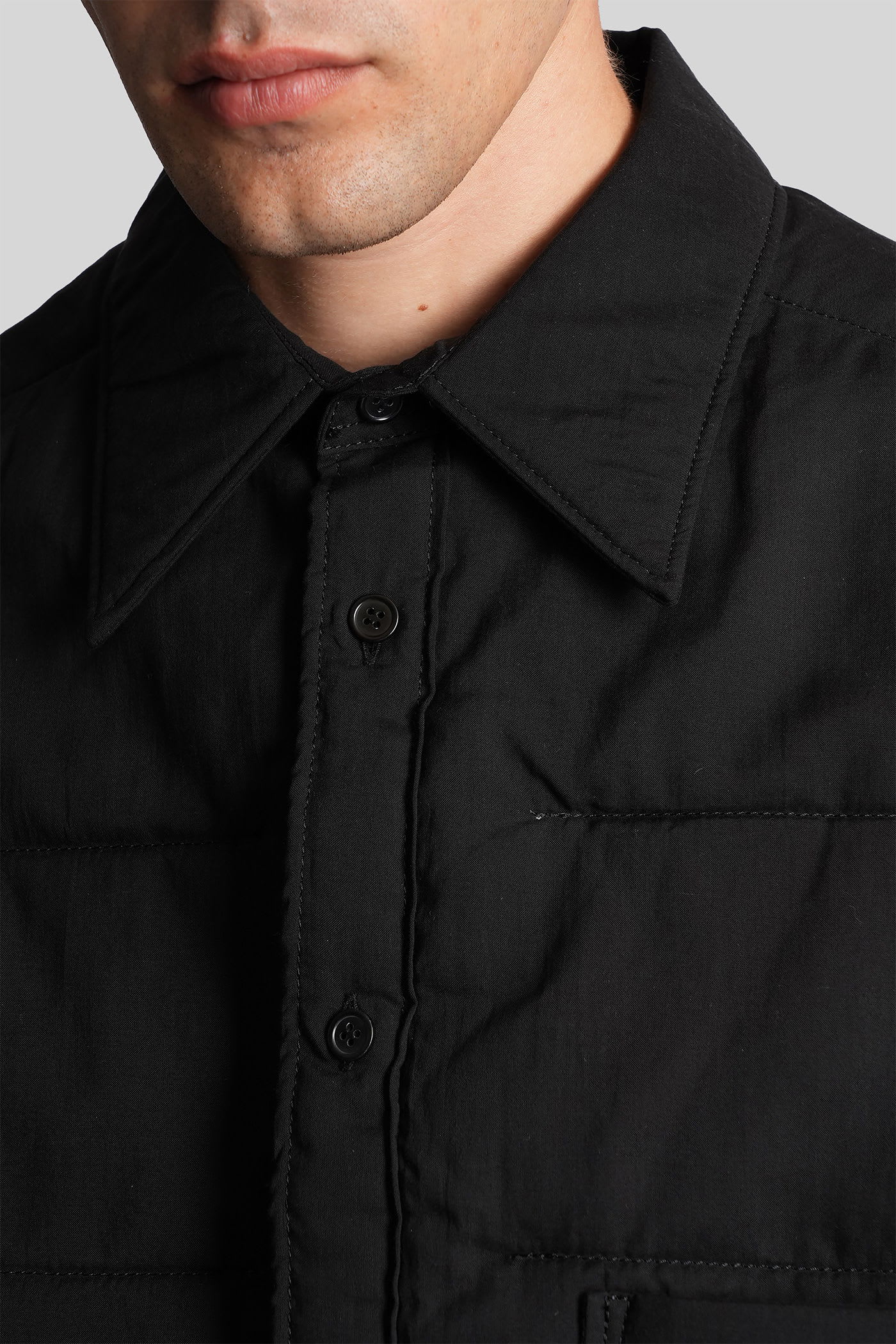 Yohji Yamamoto Casual Jacket In Black Polyester In Black